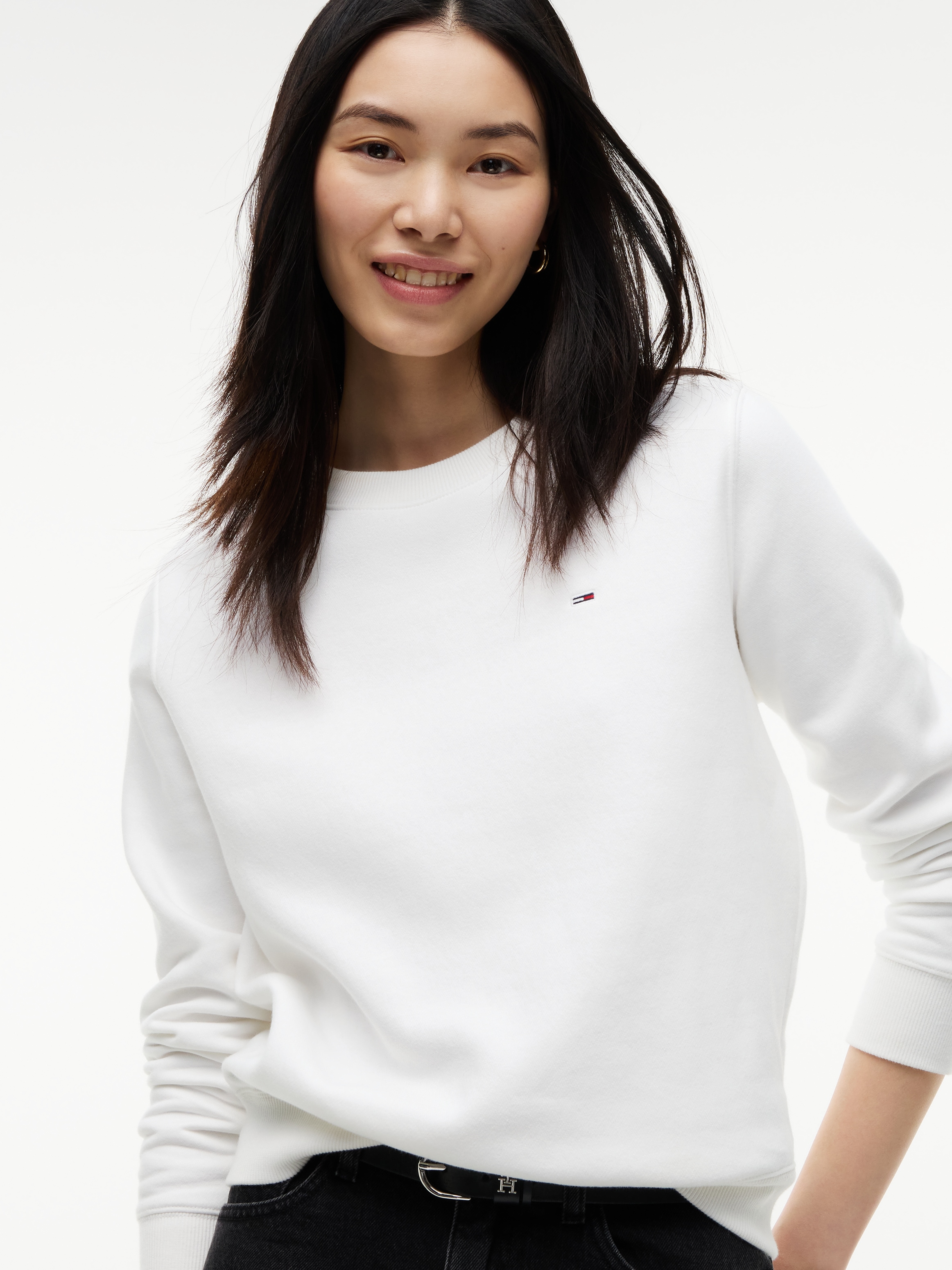 Tommy Jeans Sweatshirt »TJW REG S FLAG CREW«, mit Logostickerei, Regular Fit
