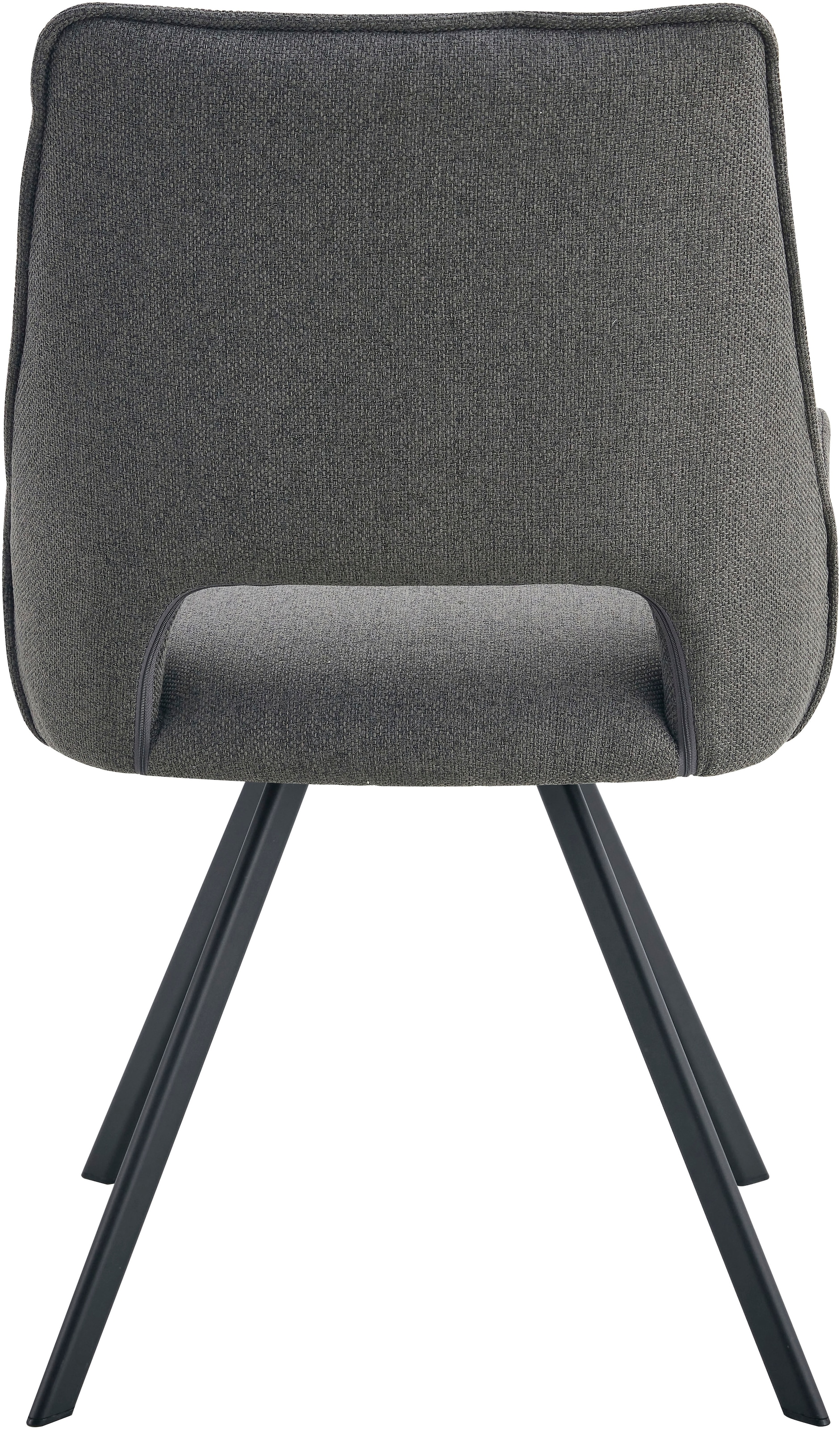 Home affaire Esszimmerstuhl »AIRDRIE, 2er Set, mit Metallgestell in matt schwarz« (Set) 2 Stk.in verschiedenen Farben, Belsatbarkeit pro Stuhl 120 kg