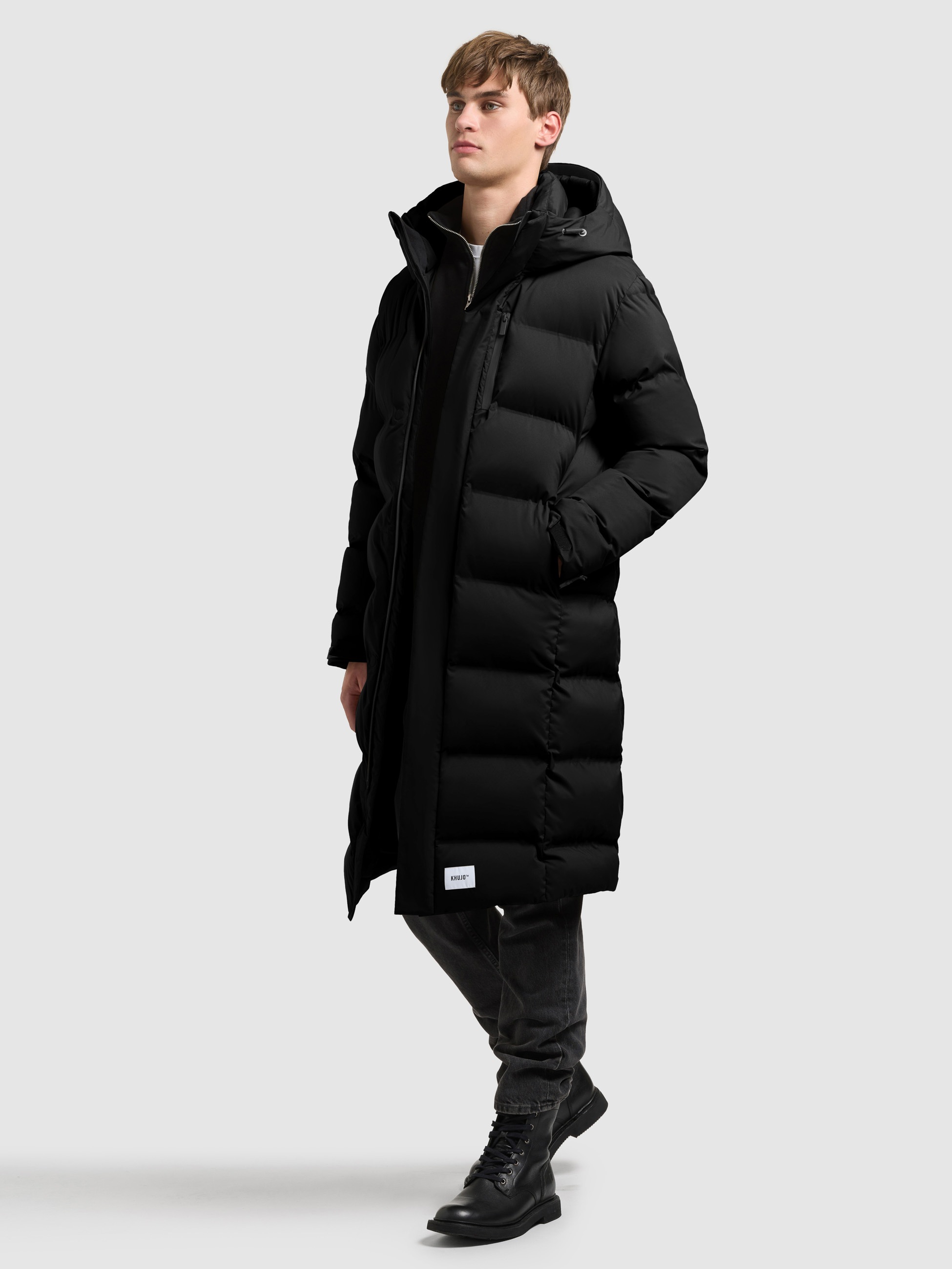 khujo Wintermantel »ERVIN« Reißverschlusstaschen, Ärmeltasche, 2 in 1 Optik