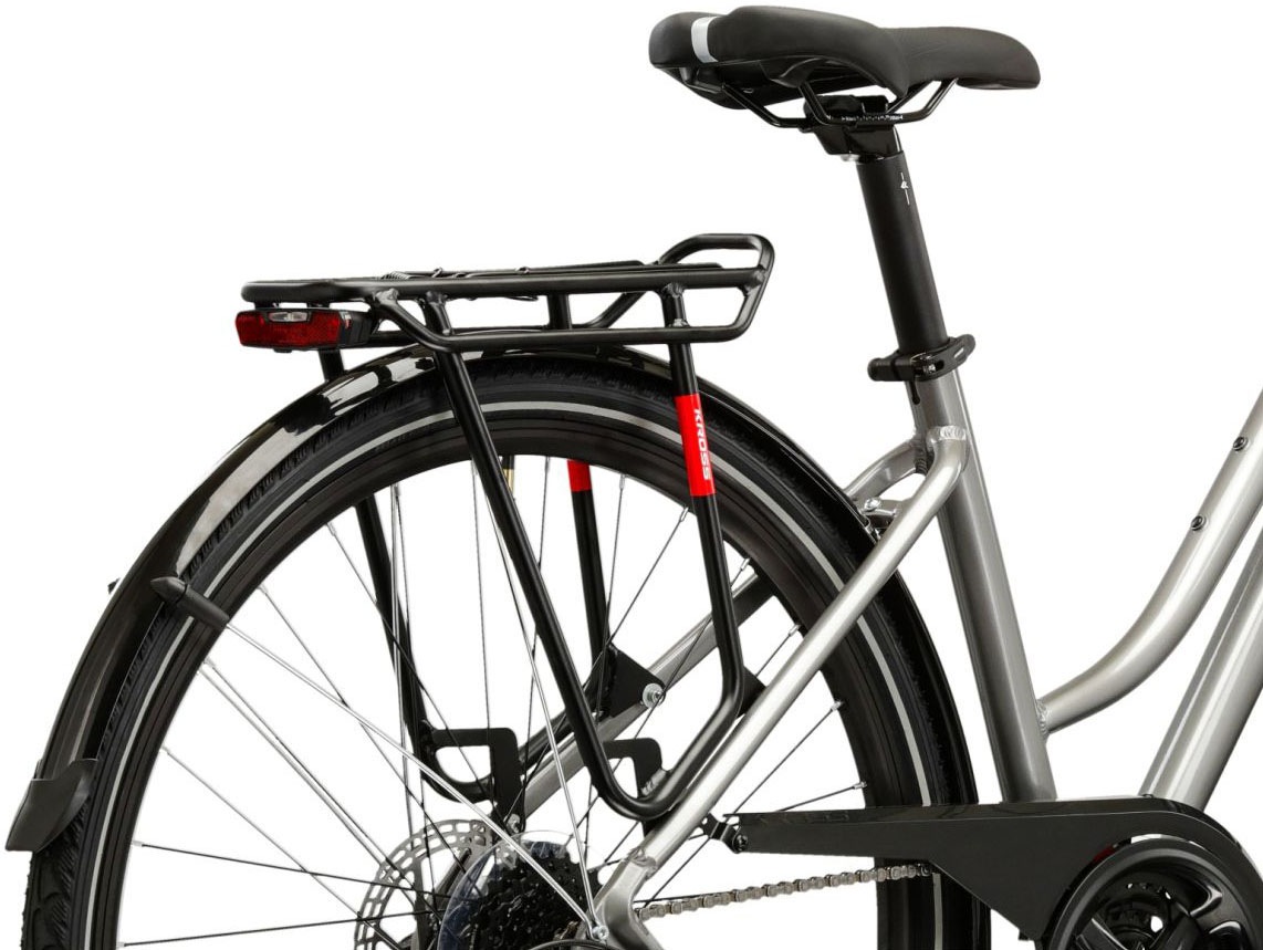 Kross Trekkingrad »Damen-Trekkingrad 28" Trans 3.0 Silberfarben 24 Gänge« 24 Gang Shimano ACERA M3020 Schaltwerk Kettenschaltung