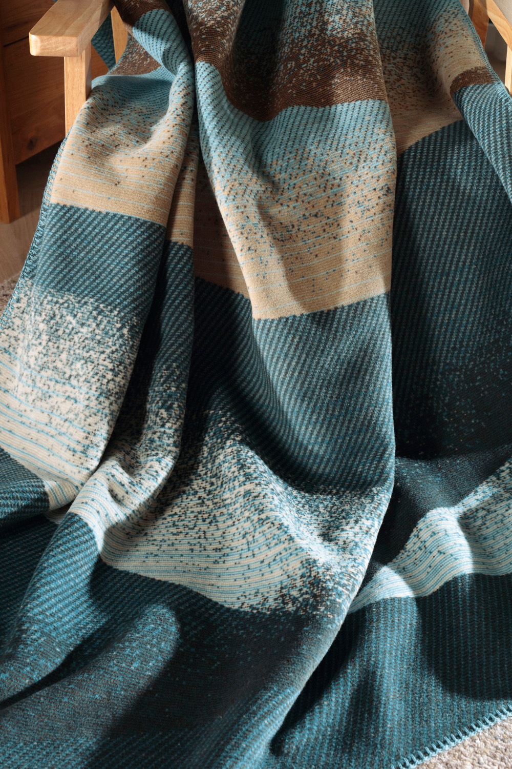 Biederlack Wohndecke »Ocean Wave«, mit geketteltem Zierstich