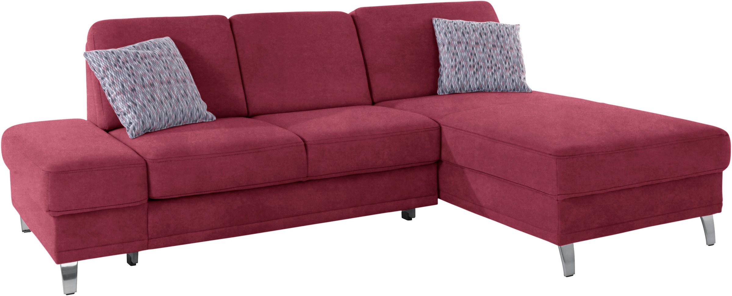 sit&more Ecksofa »Clio L-Form«, wahlweise mit Bettfunktion oder Vorziehsitz und Bettkasten, Federkern