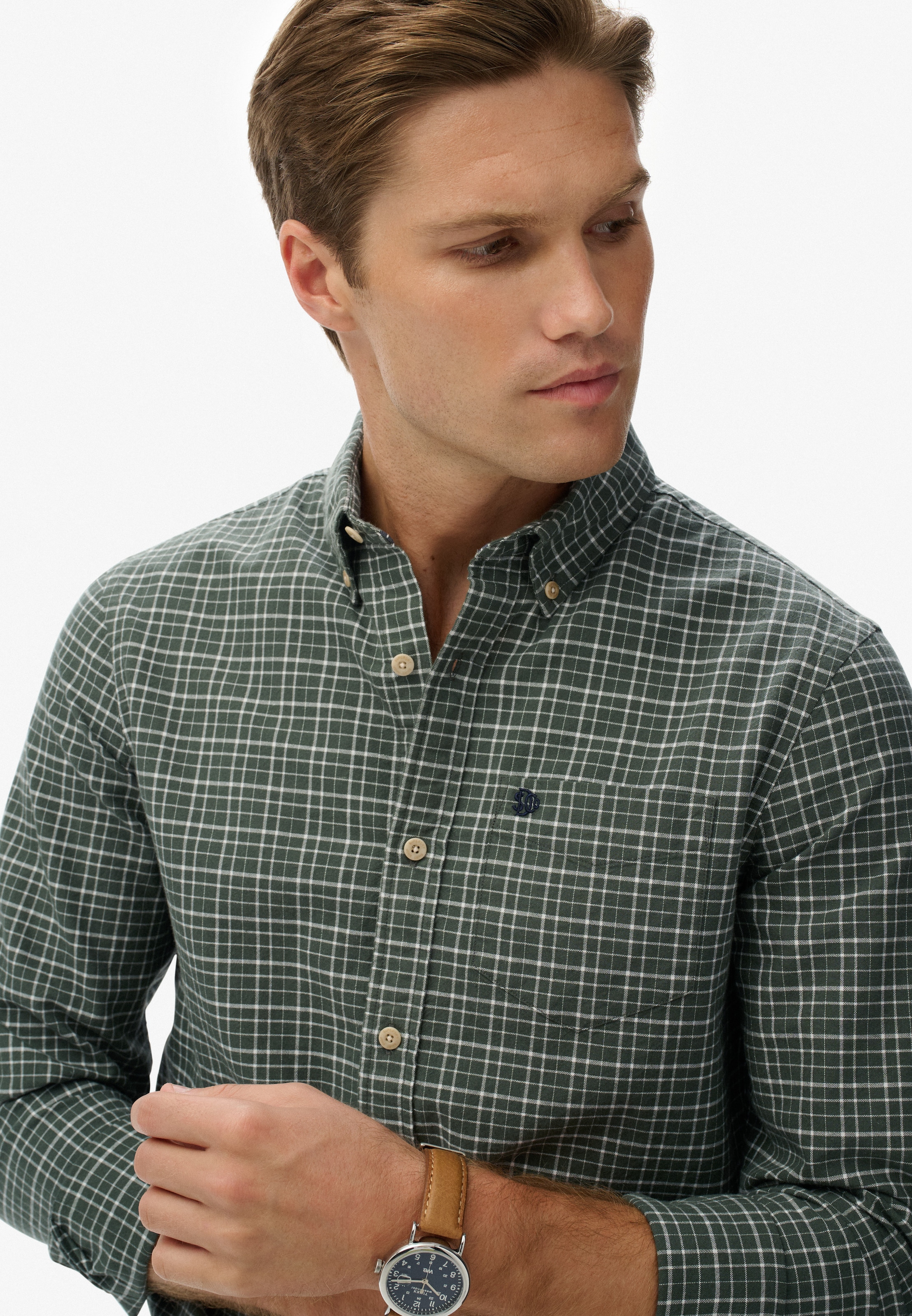 Superdry Langarmhemd »PREMIUM CHECK OXFORD SHIRT«