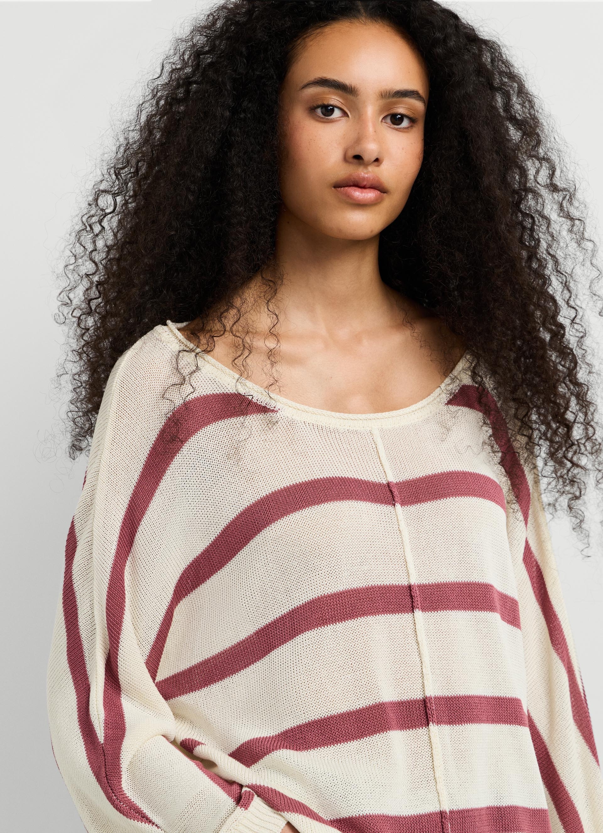 Pepe Jeans Strickpullover »ALBERTA« im Streifen-Design, locker geschnitten