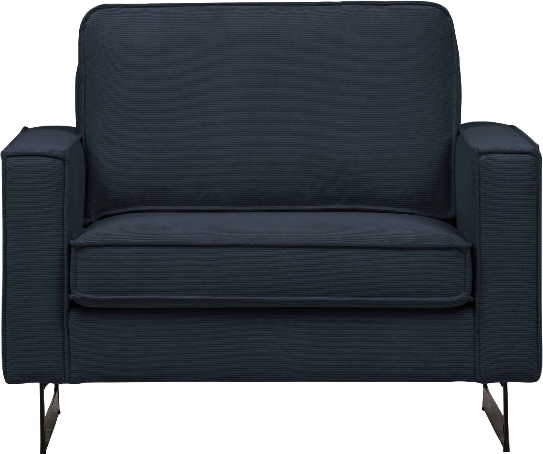 Home affaire Loveseat »Pinto 105 cm, Cord, Chenille, Lederoptik« mit Keder, günstig online kaufen