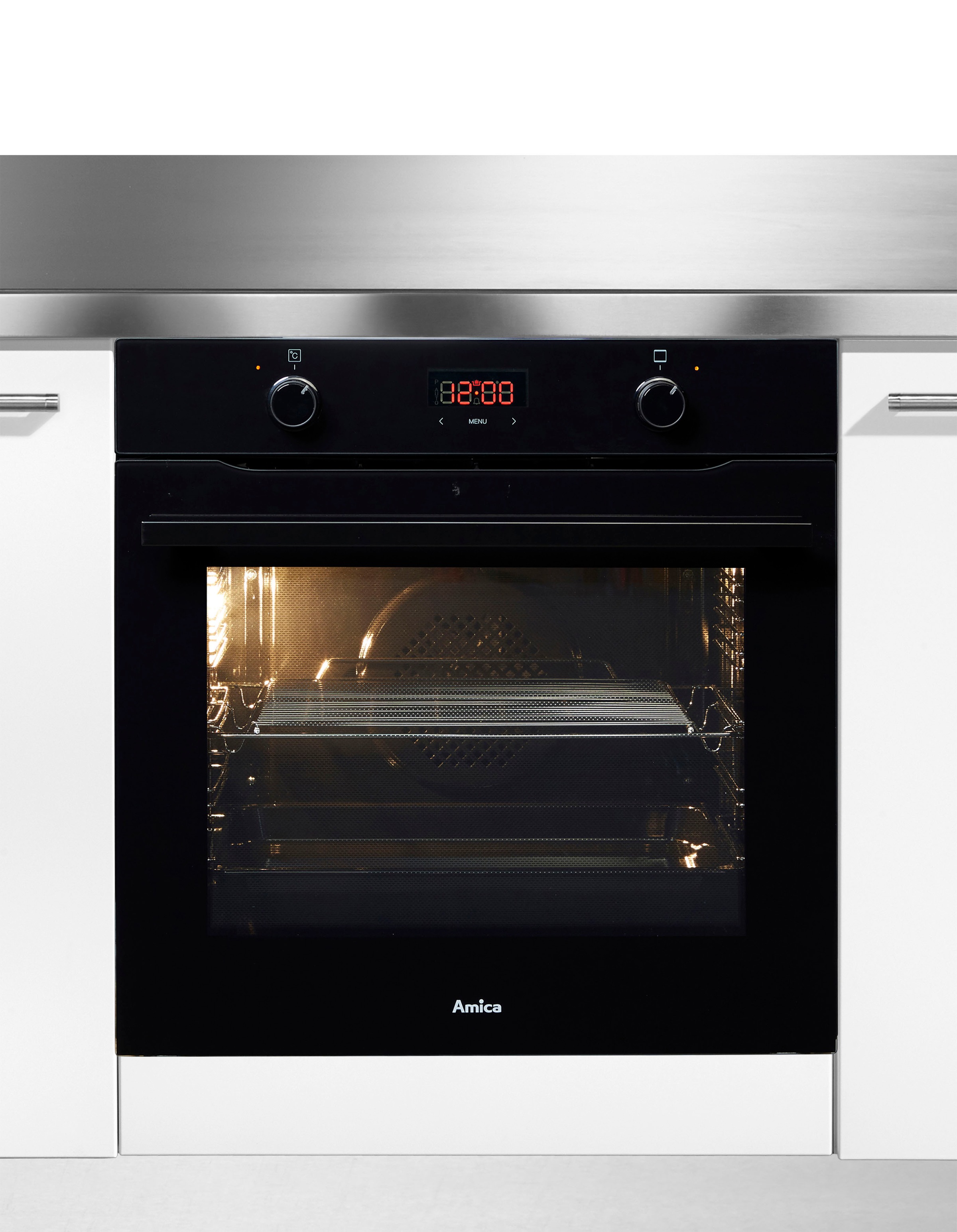 2. Bild von Amica Einbaubackofen  »EBX 943 600 S«, mit Teleskopauszug nachrüstbar, Steam Clean