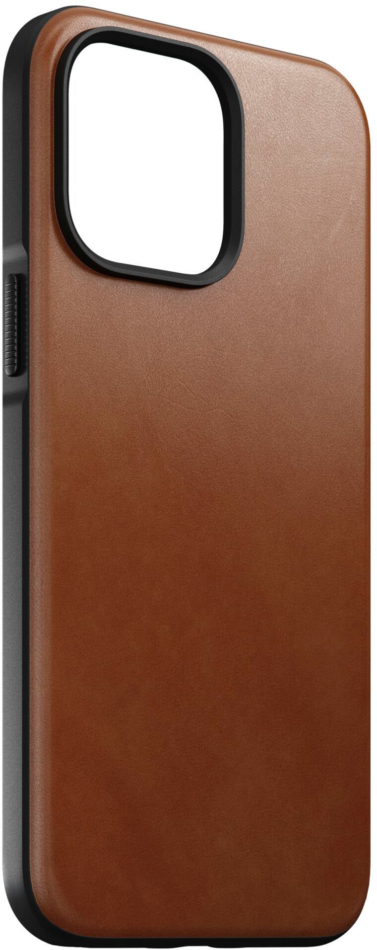 Nomad Handyhülle »Modern Leather Case iPhone 14 Pro Max«, Polycarbonat und hochwertigem Echtleder