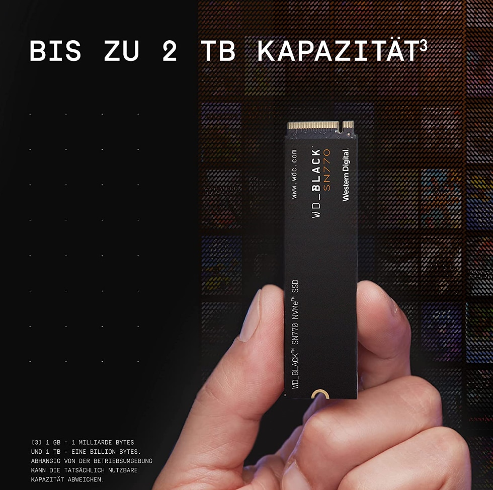 WD_Black Gaming-SSD »SN770 NVMe«, Formfaktor: M.2 2280