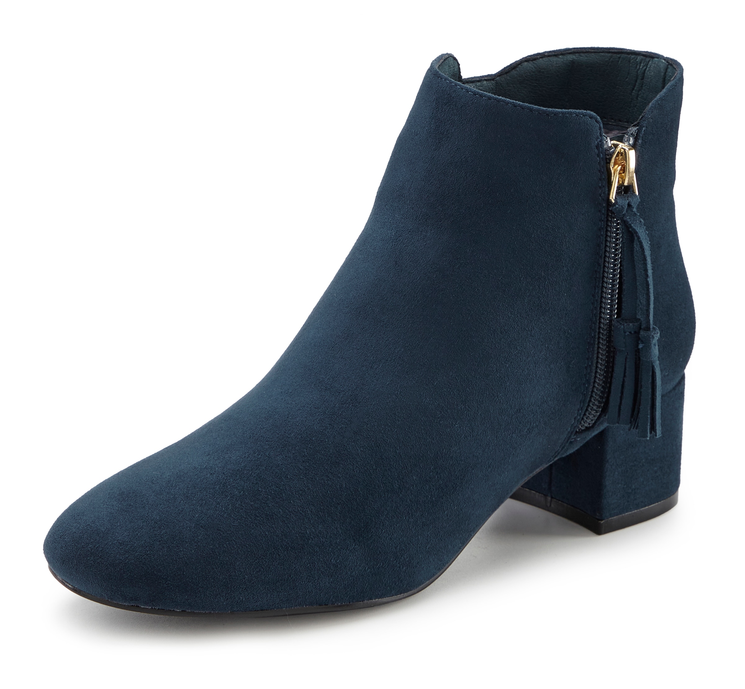 LASCANA Stiefelette, Stiefel, Boots mit bequemem Blockabsatz VEGAN