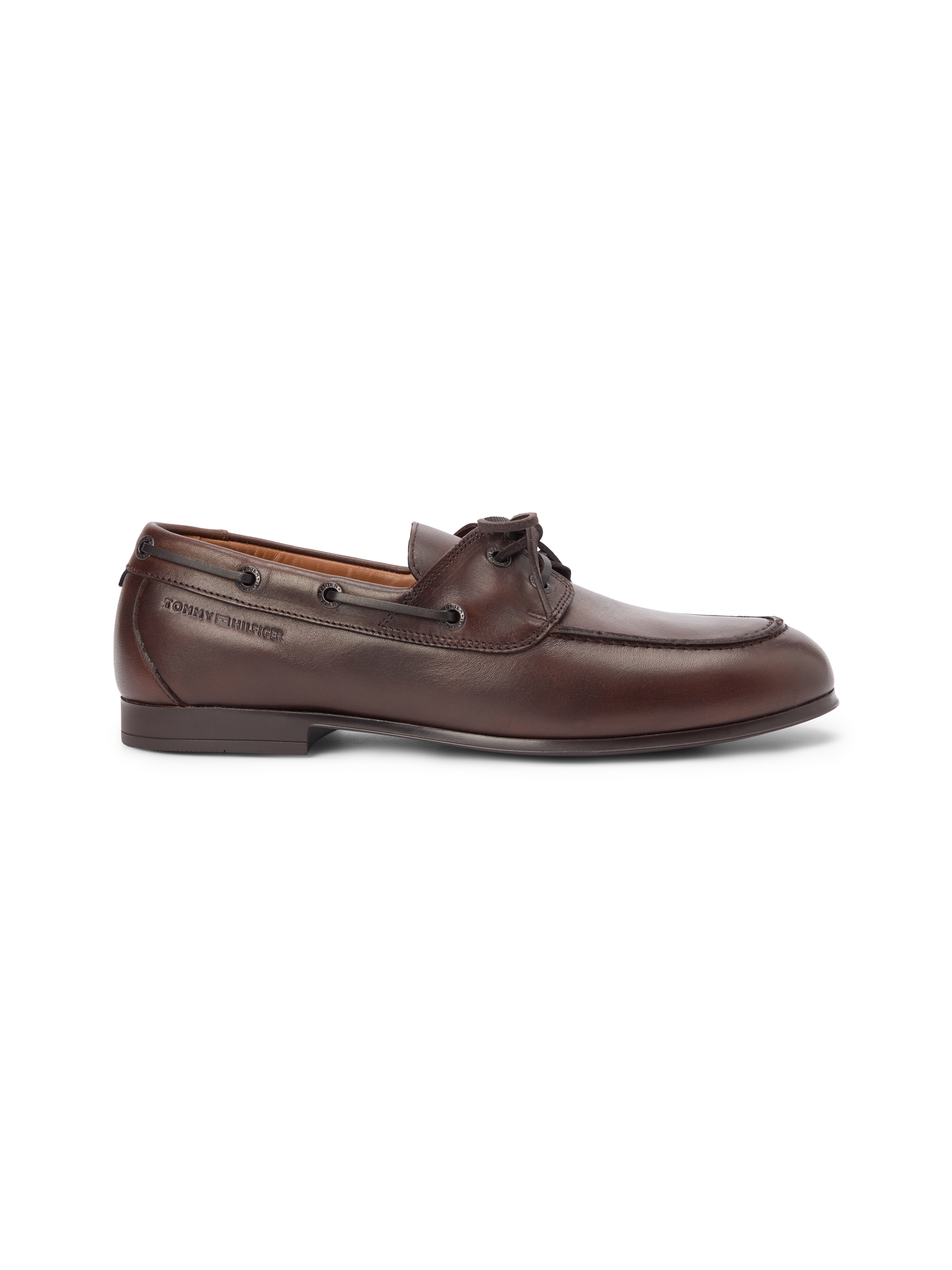 Tommy Hilfiger Bootsschuh »FLEXIBLE SLIM LEATHER BOAT SHOE«  Schnürschuh, Halbschuh mit Mokassinnaht