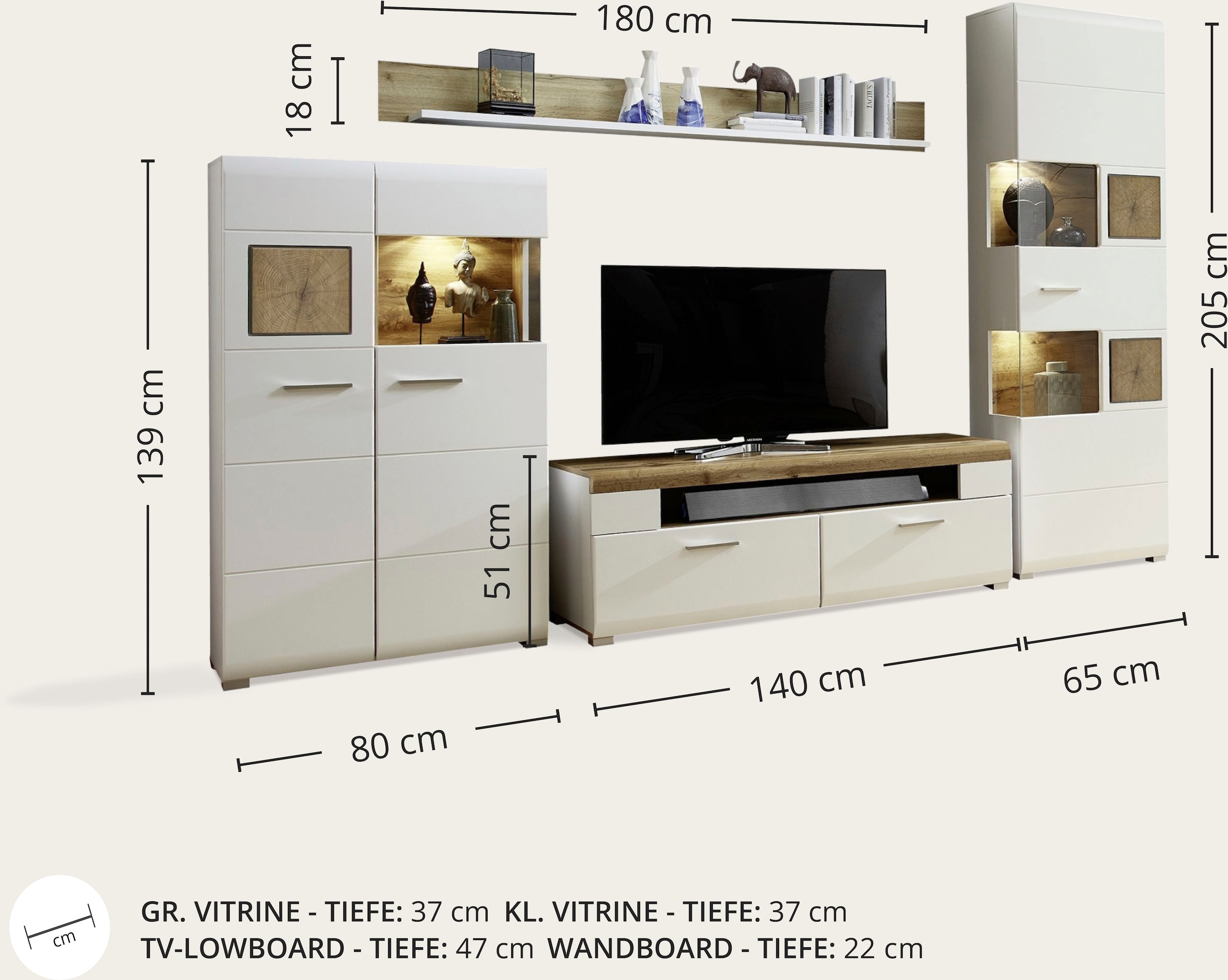 Innostyle Wohnwand »FUN PLUS« 4 Stk. tlg.