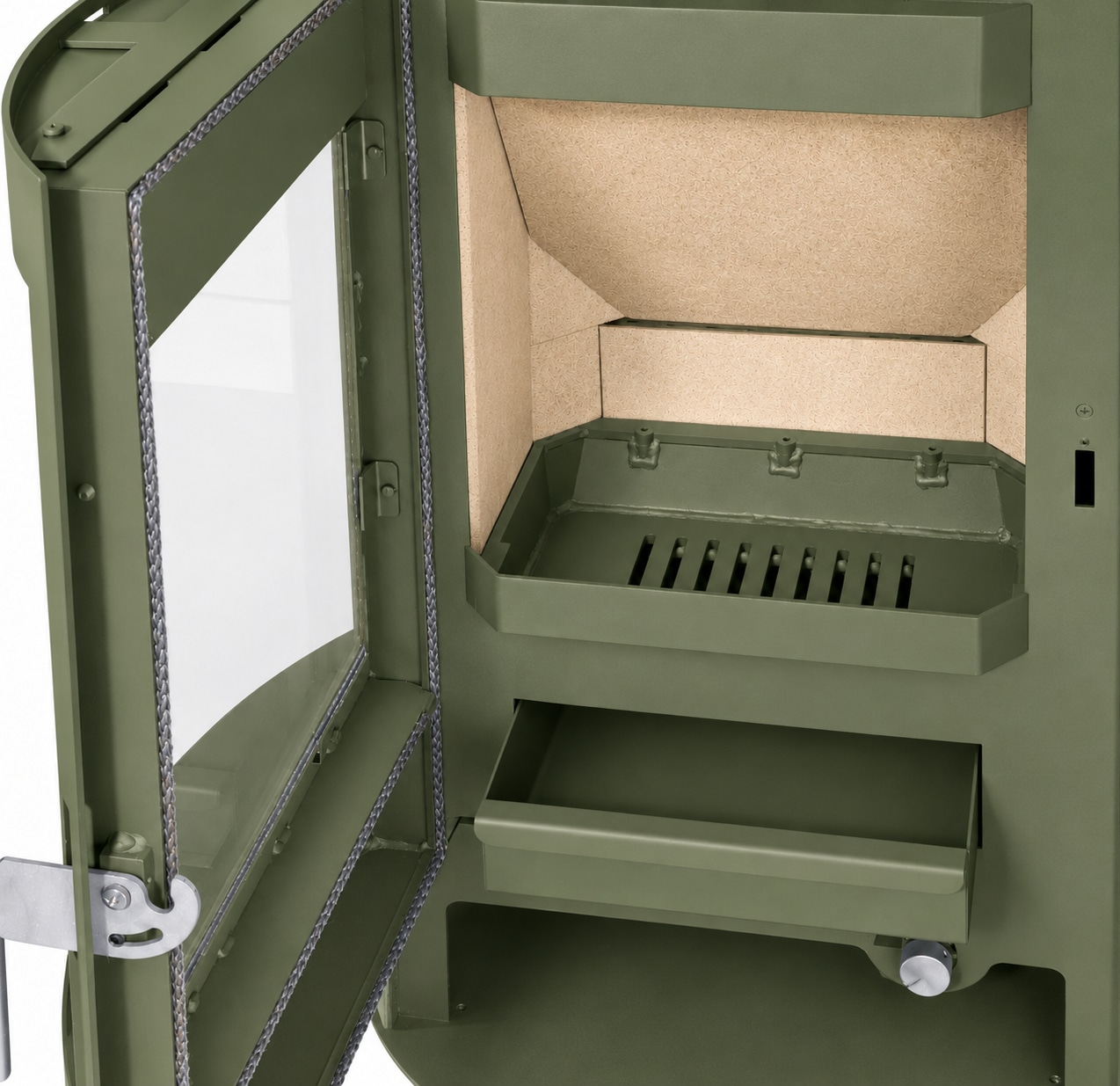 Hanseatic Kaminofen »PARMA Stahl salbeigrün, Trendfarbe! Lieferung bis ins Wohnzimmer« NEU und Exklusiv