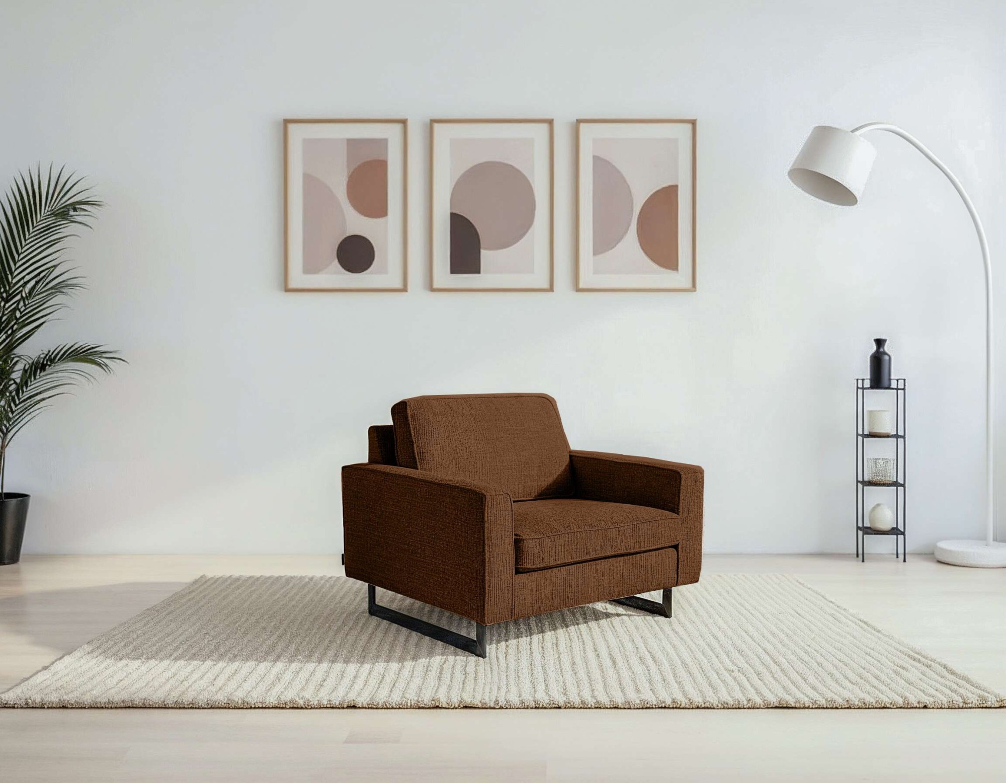PLACES OF STYLE Loveseat »Pinto 105 cm, Cord, Chenille, Lederoptik« mit Ked günstig online kaufen