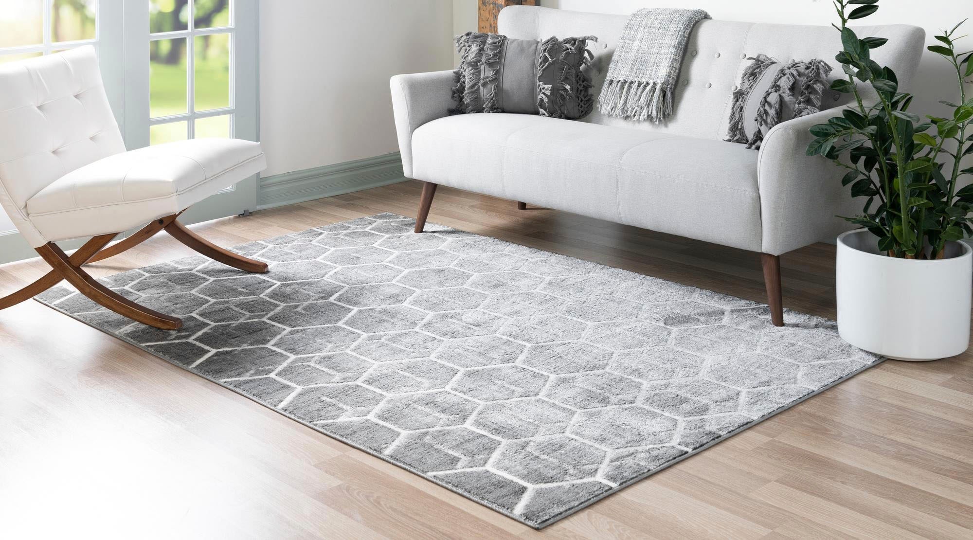 Myflair Möbel & Accessoires Teppich »Titan Trellis, LAGERRÄUMUNG!« rechteckig 13 mm Höhe Kurzflor, gewebt, modernes geometrisches Design