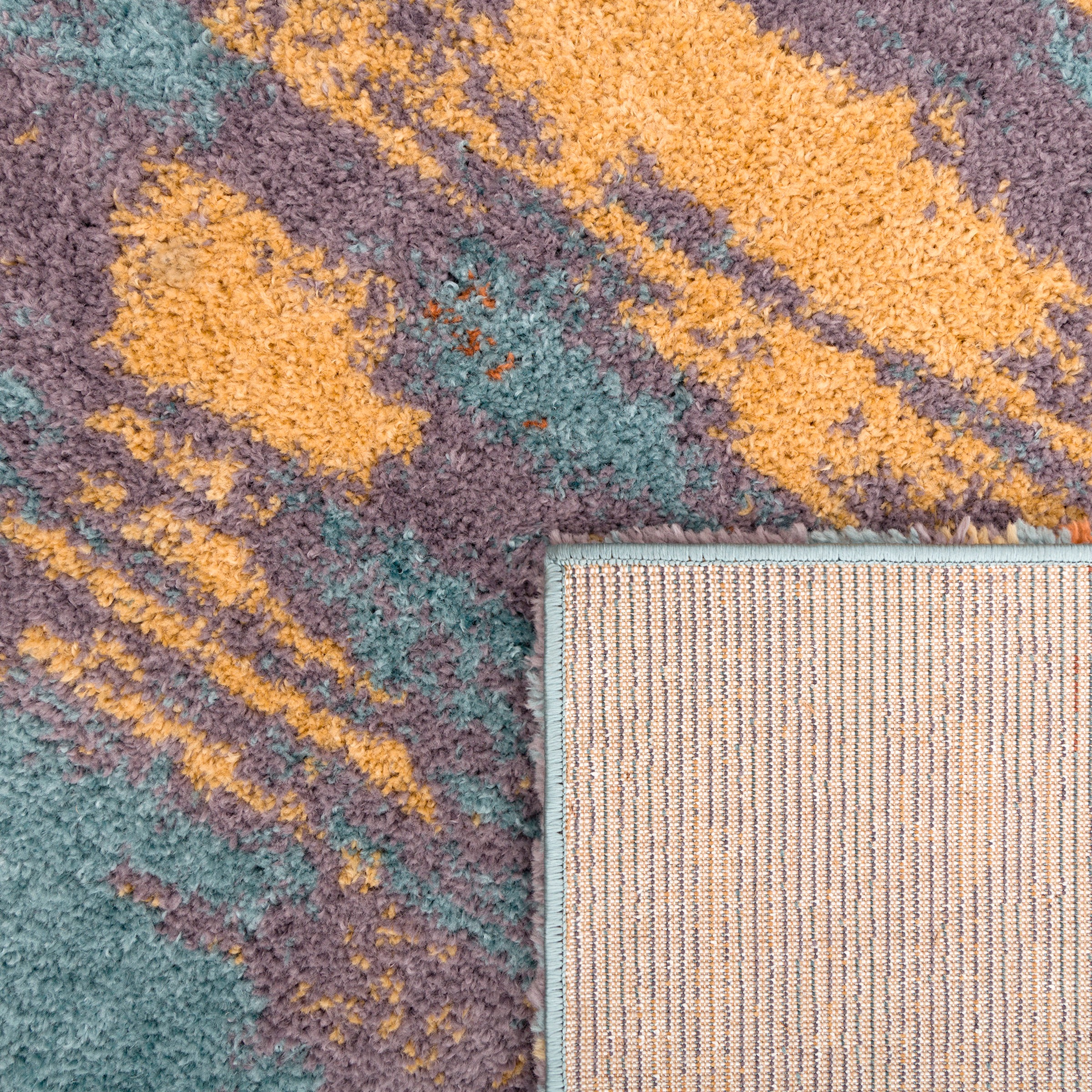 Paco Home Hochflor-Teppich »Padua 621«, rechteckig, 34 mm Höhe, Kurzflor, modernes Design, sehr weicher Flor
