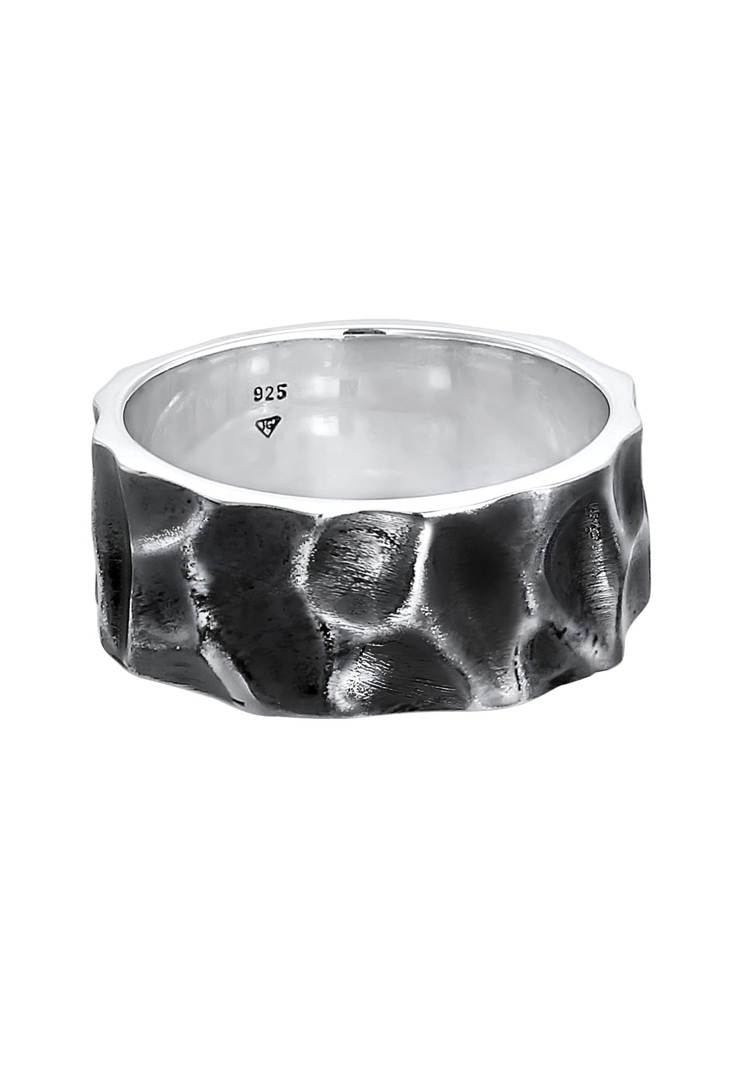 Kuzzoi Silberring »Herren Bandring Geschmiedet Used Look 925 Silber«