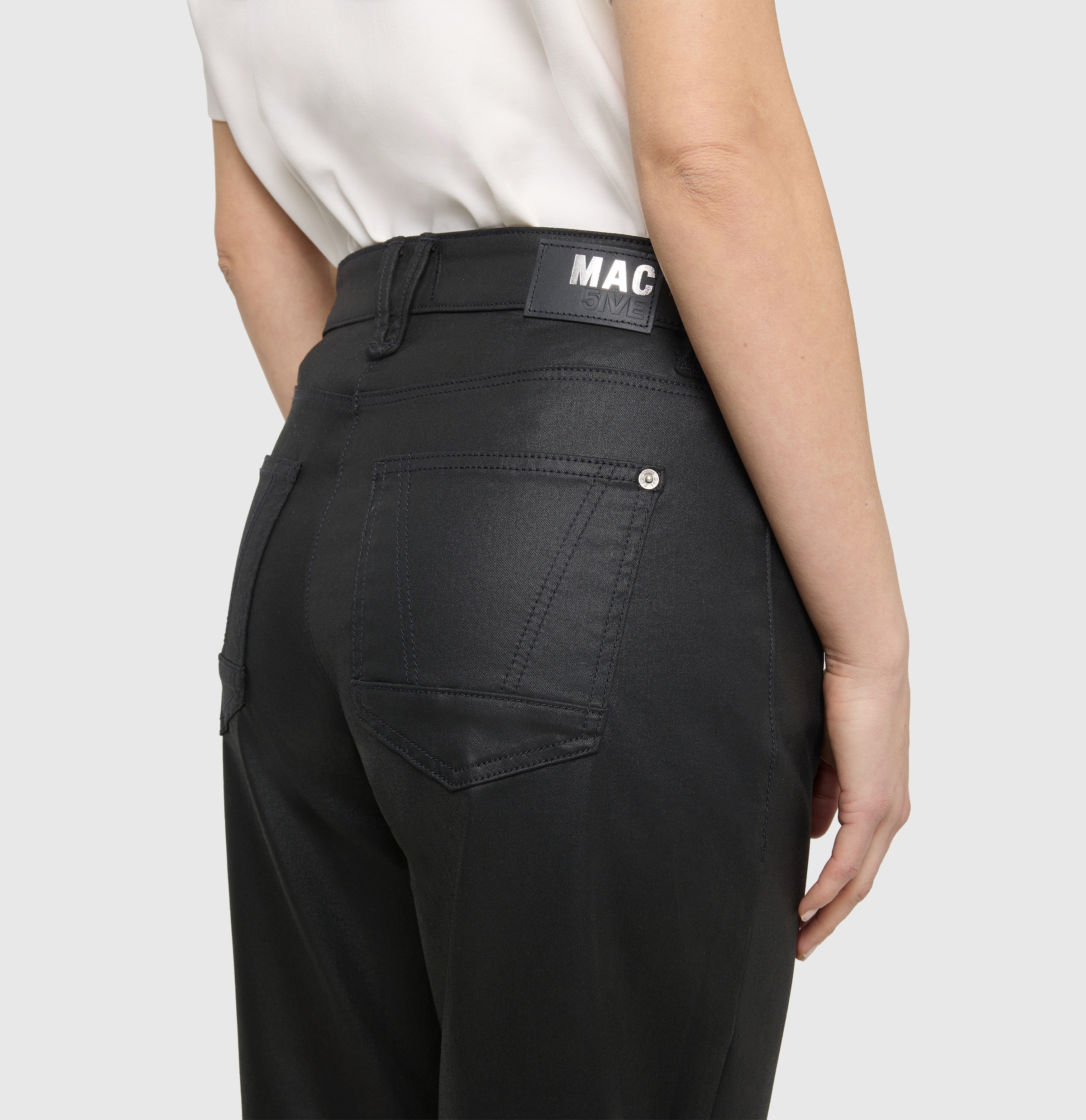 MAC Lederimitathose »Danny 2.3 coated«  Loose Fit, Barrel Leg, O-Shape