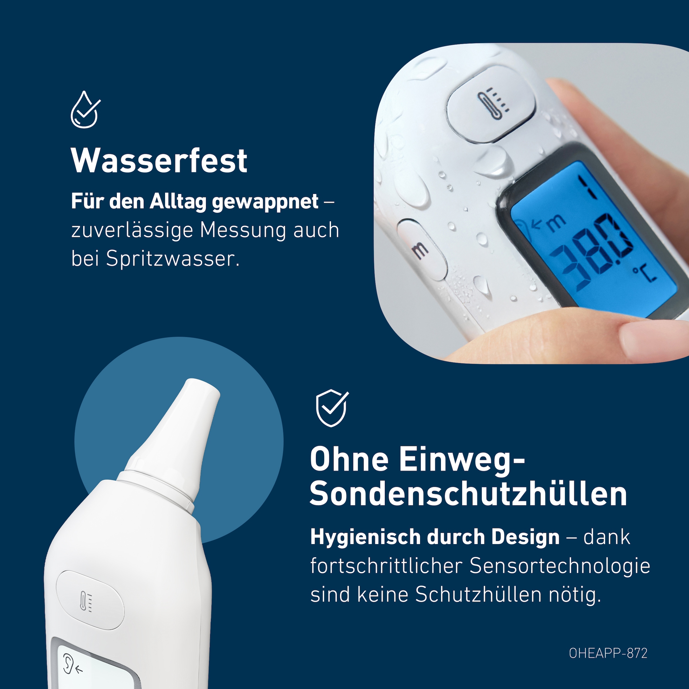 Omron Ohr-Fieberthermometer »Gentle Temp 533« Schnelle, präzise 1-Sekunden-Messung, keine Einweg-Schutzhüllen nötig