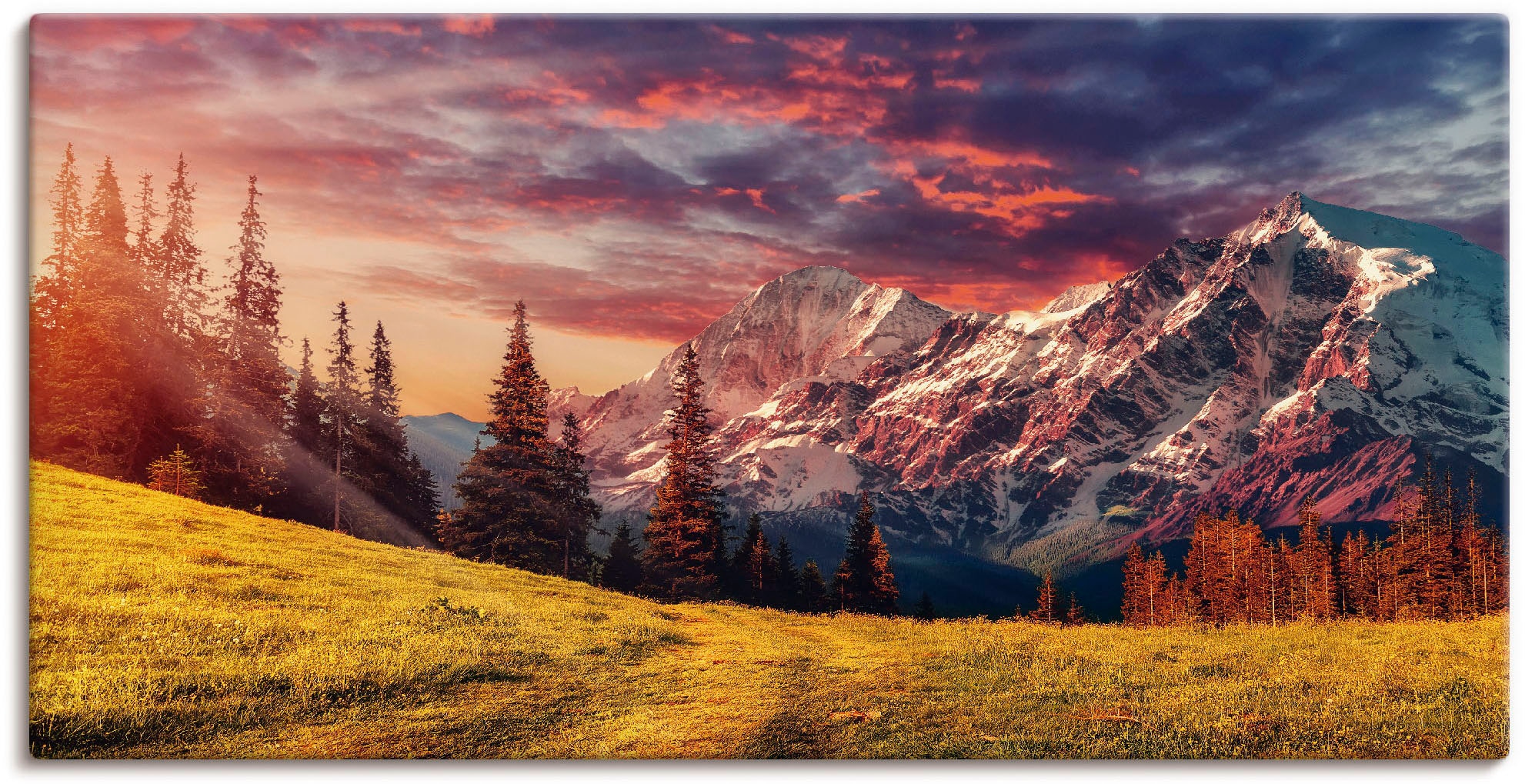 Artland Wandbild »Alpines Hochland« Berge & Alpenbilder 1 Stk. tlg. als Alu günstig online kaufen