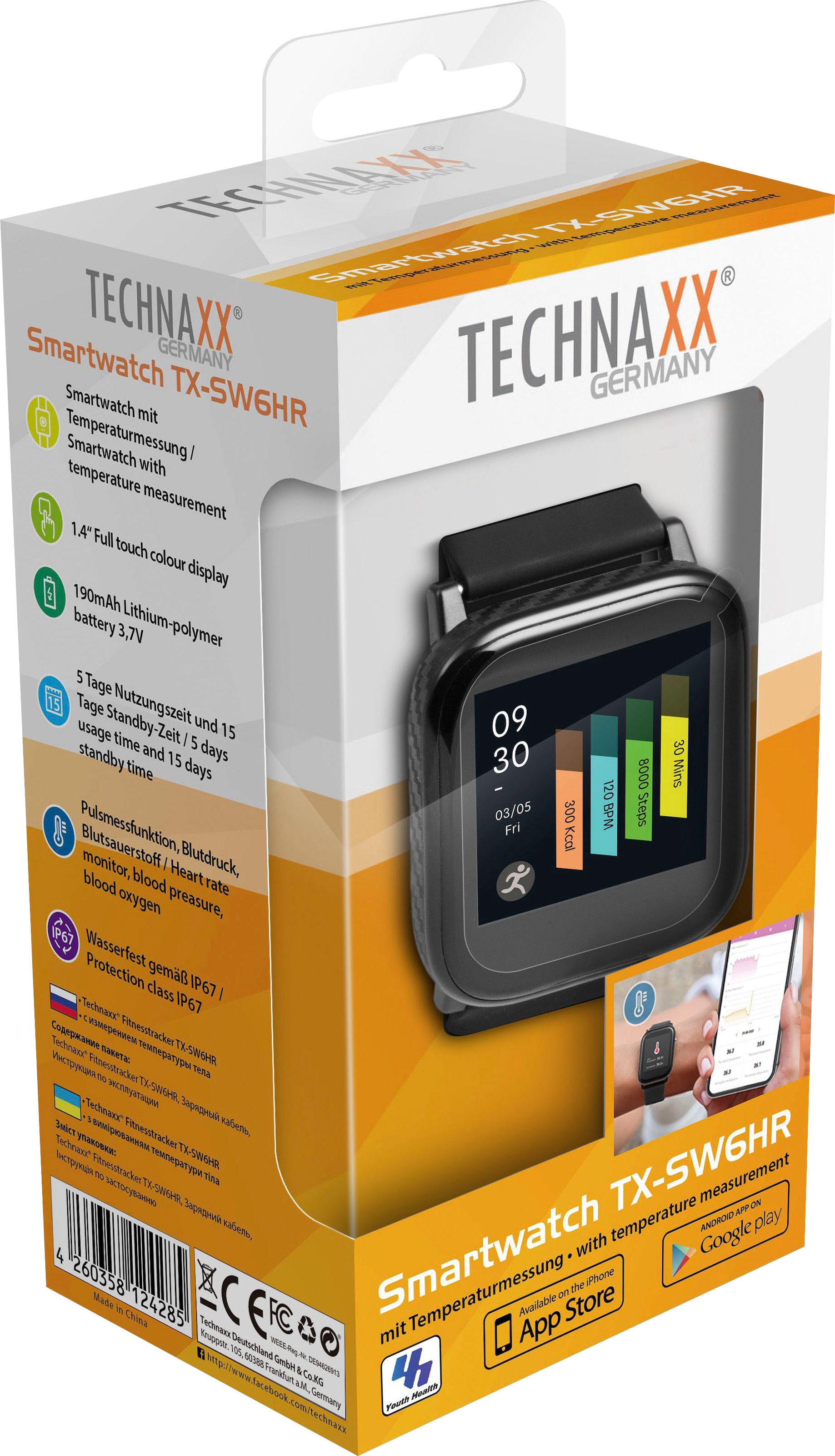 Technaxx Smartwatch »TX-SW6HR«, (Proprietär) online kaufen | Uhrenarmbänder