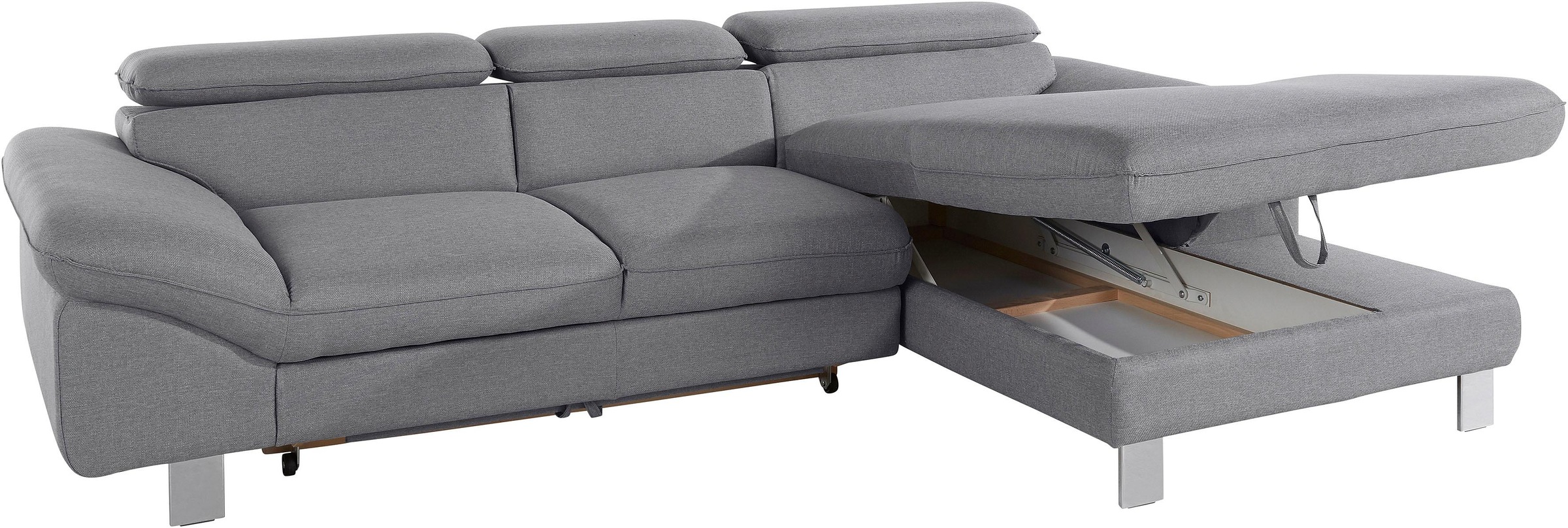 COTTA Ecksofa »Driver L-Form«, mit Kopfteilverstellung, wahlweise mit Bettfunktion & Bettkasten
