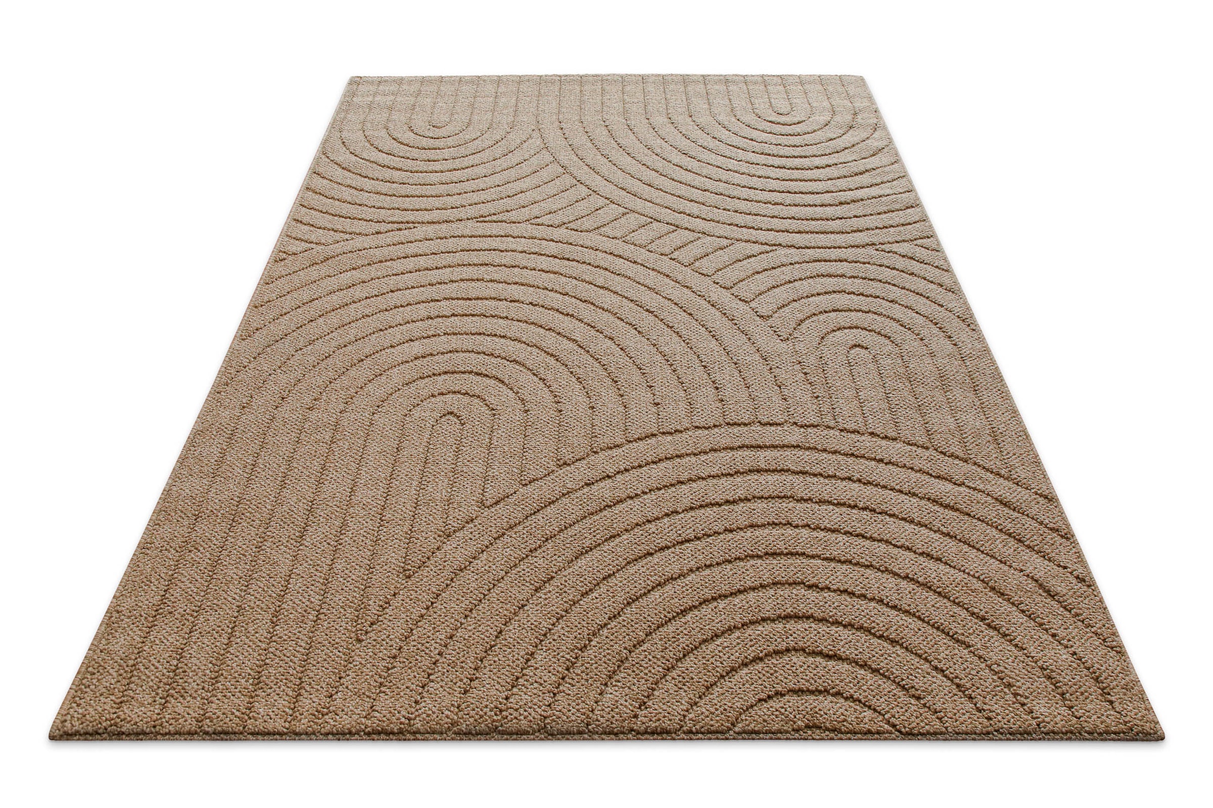 Wecon home Teppich »Monoq« rechteckig 12 mm Höhe Flachgewebe, wetterfest, Retro Design, robust, In- & Outdoor Teppich