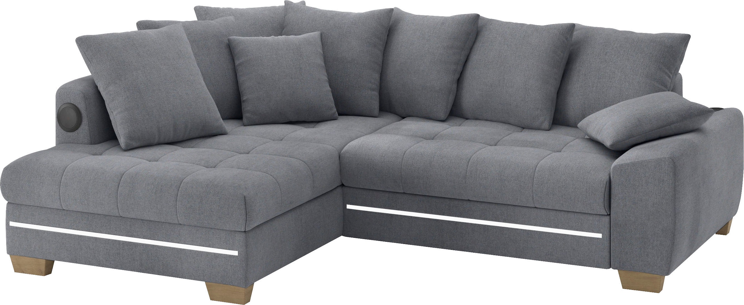 Mr. Couch Ecksofa »Nikita II, L-Form« mit Kaltschaum, RGB-LED, Soundsystem, günstig online kaufen