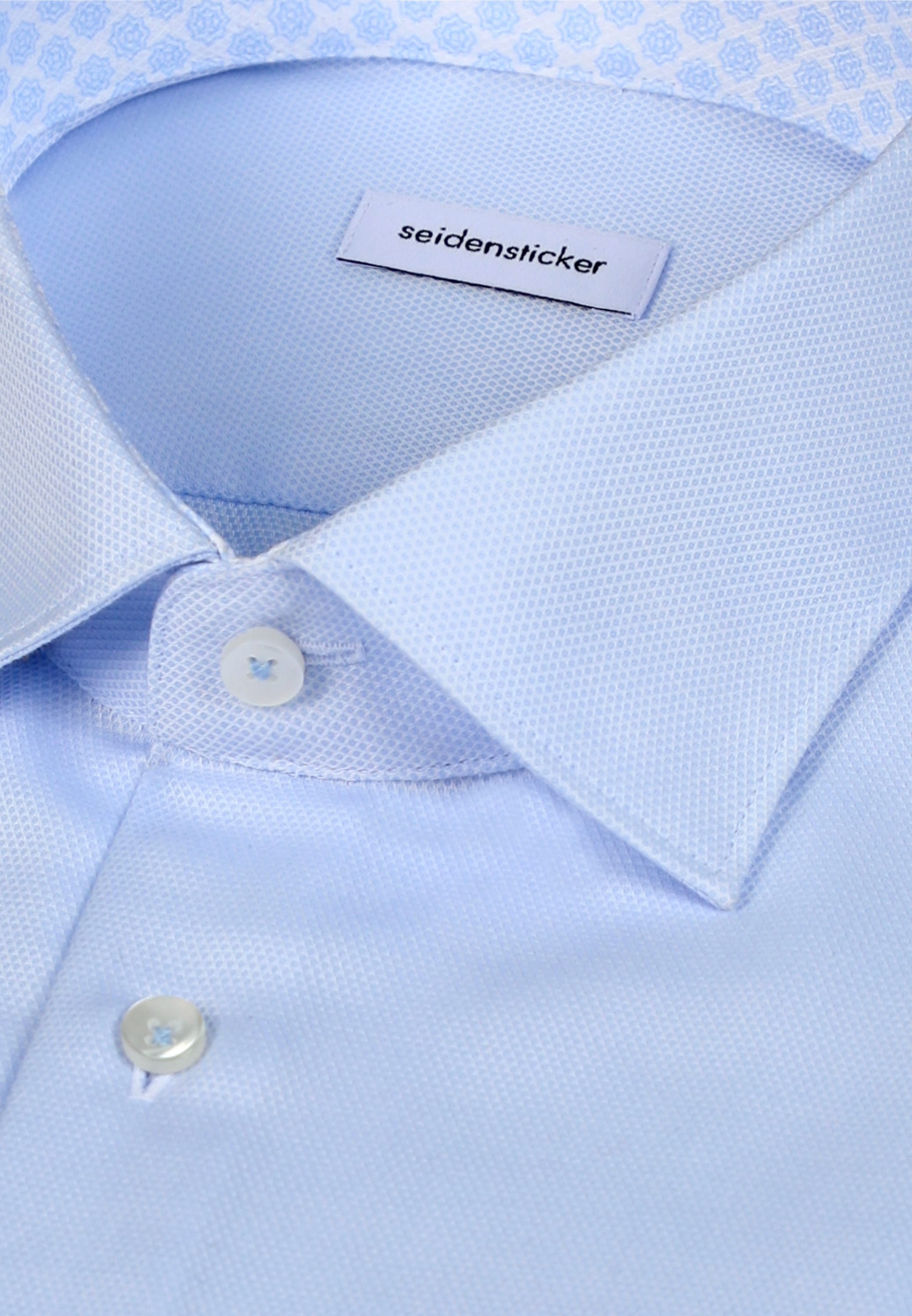 seidensticker Businesshemd »Schwarze Rose« Slim 1/1 Extra lang Kentkragen Struktur