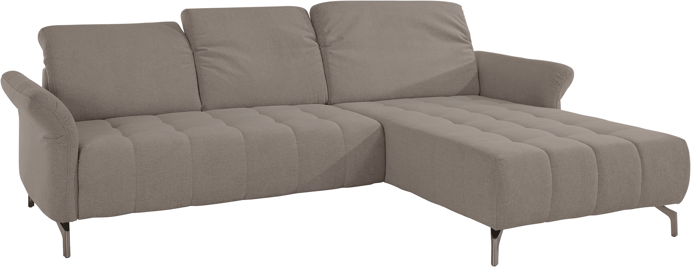 INOSIGN Ecksofa »Fresh L-Form«, Federkern, wahlweise Kopfteilverstellung und motorischer Vorziehsitz