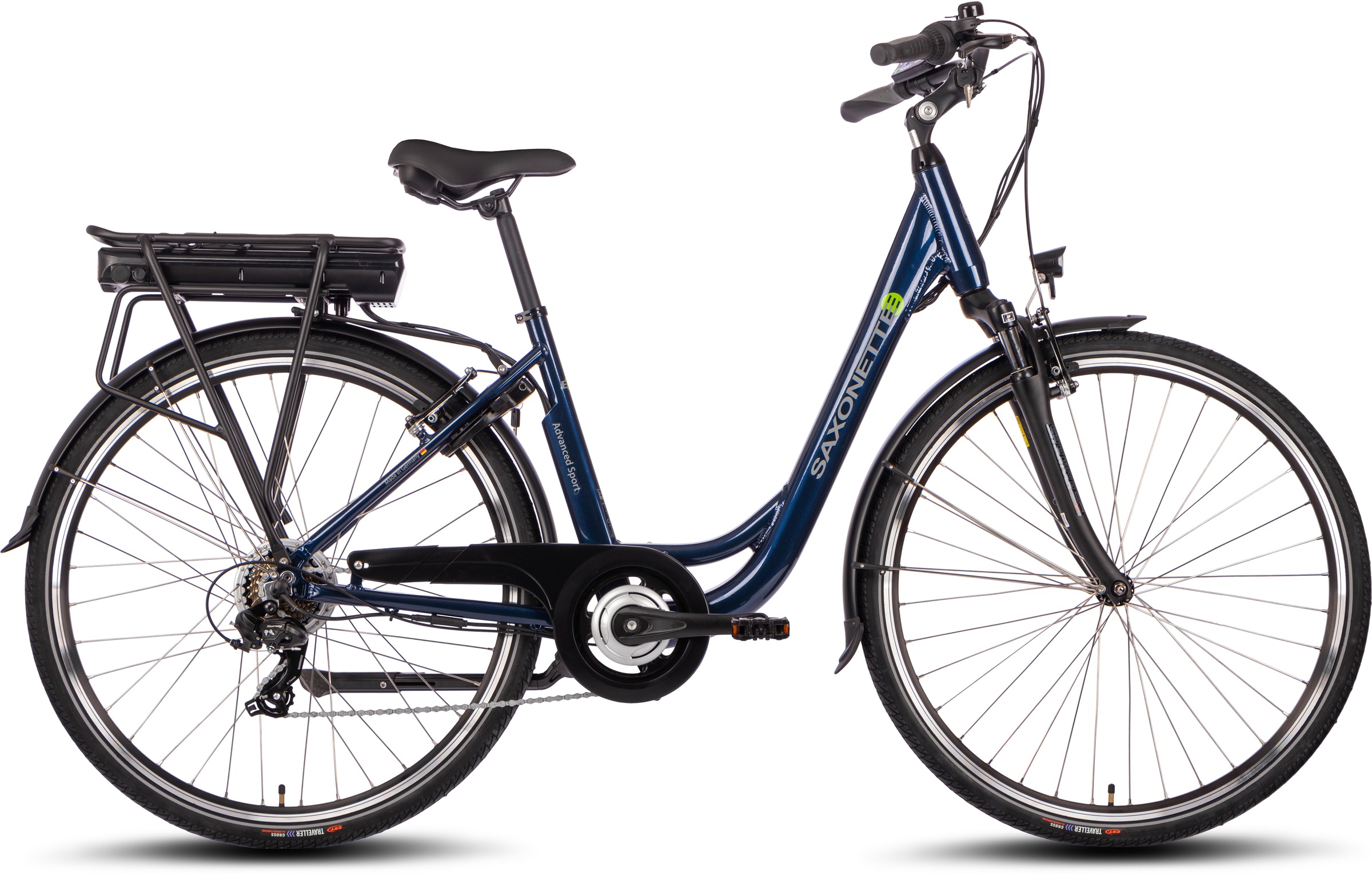 SAXONETTE E-Bike »Advanced Sport«, 7 Gang, Shimano, SHIMANO Tourney, Heckmotor 250 W, (mit Akku-Ladegerät u. integr. Rahmenschloss), Pedelec, Elektrofahrrad für Damen u. Herren