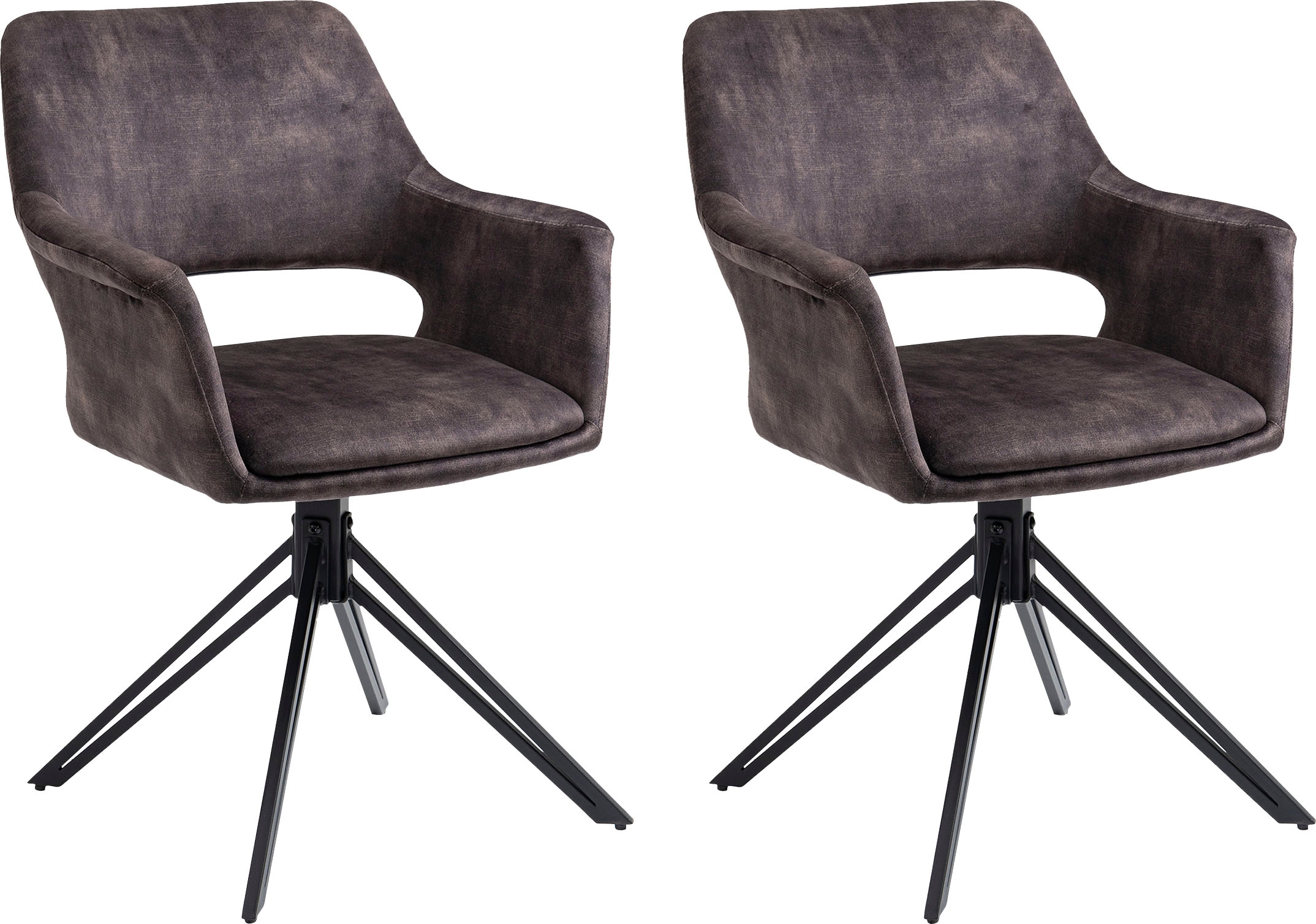 byLIVING Esszimmerstuhl »Estelle«, (Set), 2 St., Samtstoff, 360 Grad drehba günstig online kaufen