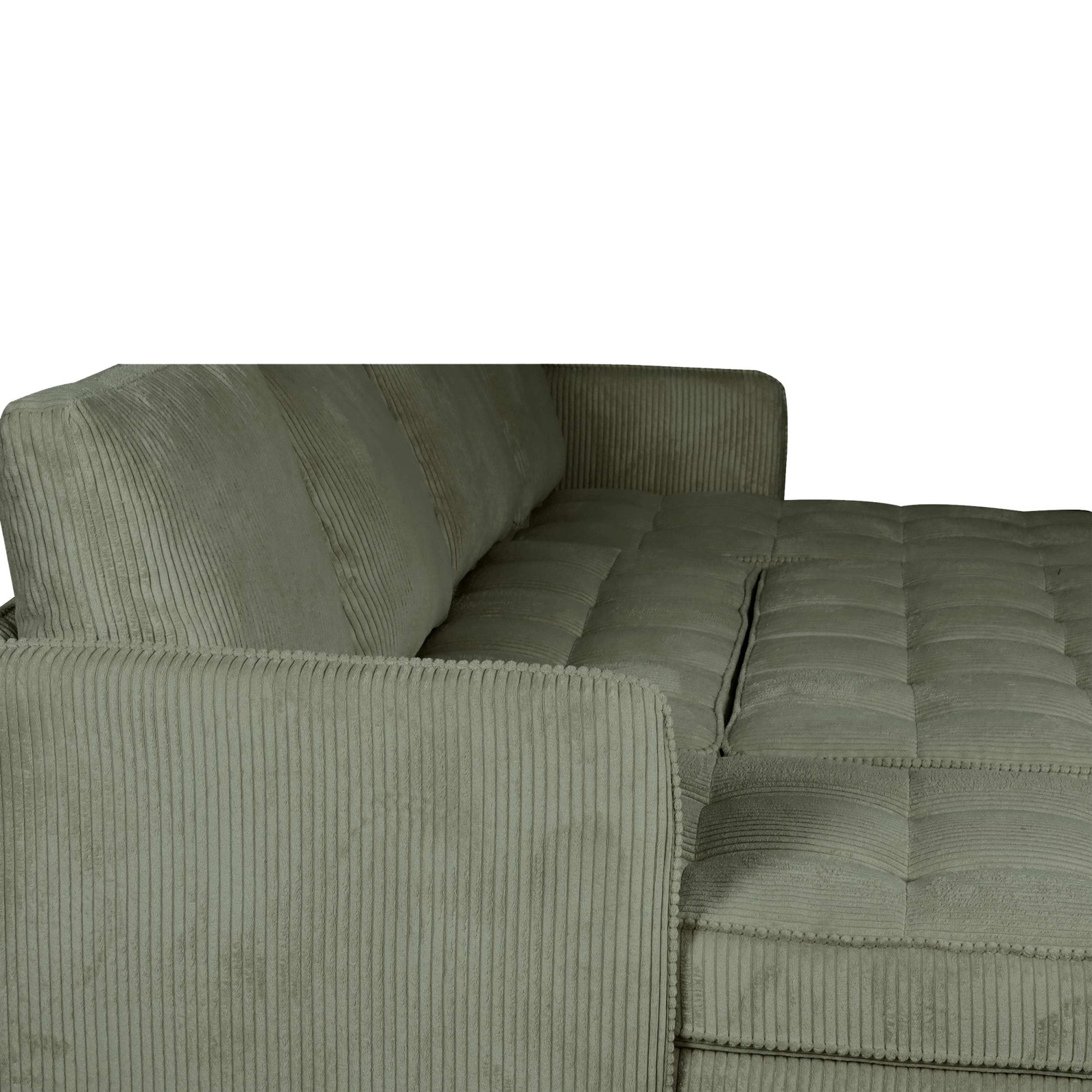 Dorel Home Wohnlandschaft »LINDHUS, Cord, Modulsofa, verschiedene Stellvarianten« Breite als U-Form (254cm) mit Verbindern fixierbar, Recamiere,Stauraum