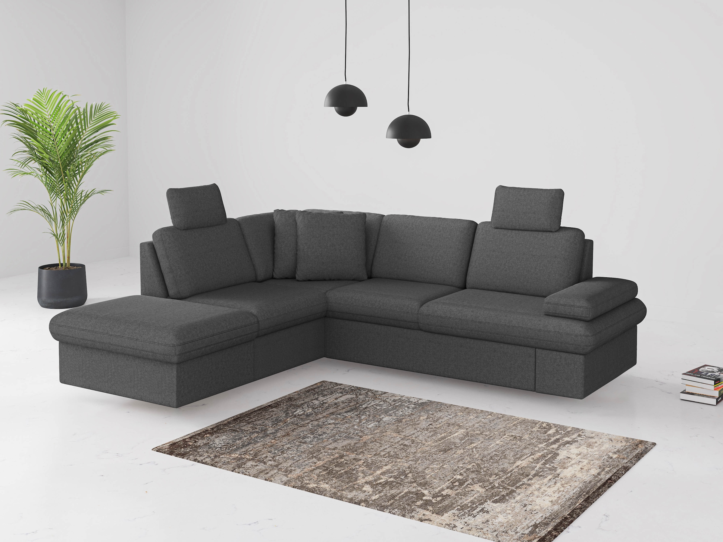 sit&more Ecksofa »Moreno L-Form, B: 238 cm« mit Armteilverstellung, optiona günstig online kaufen