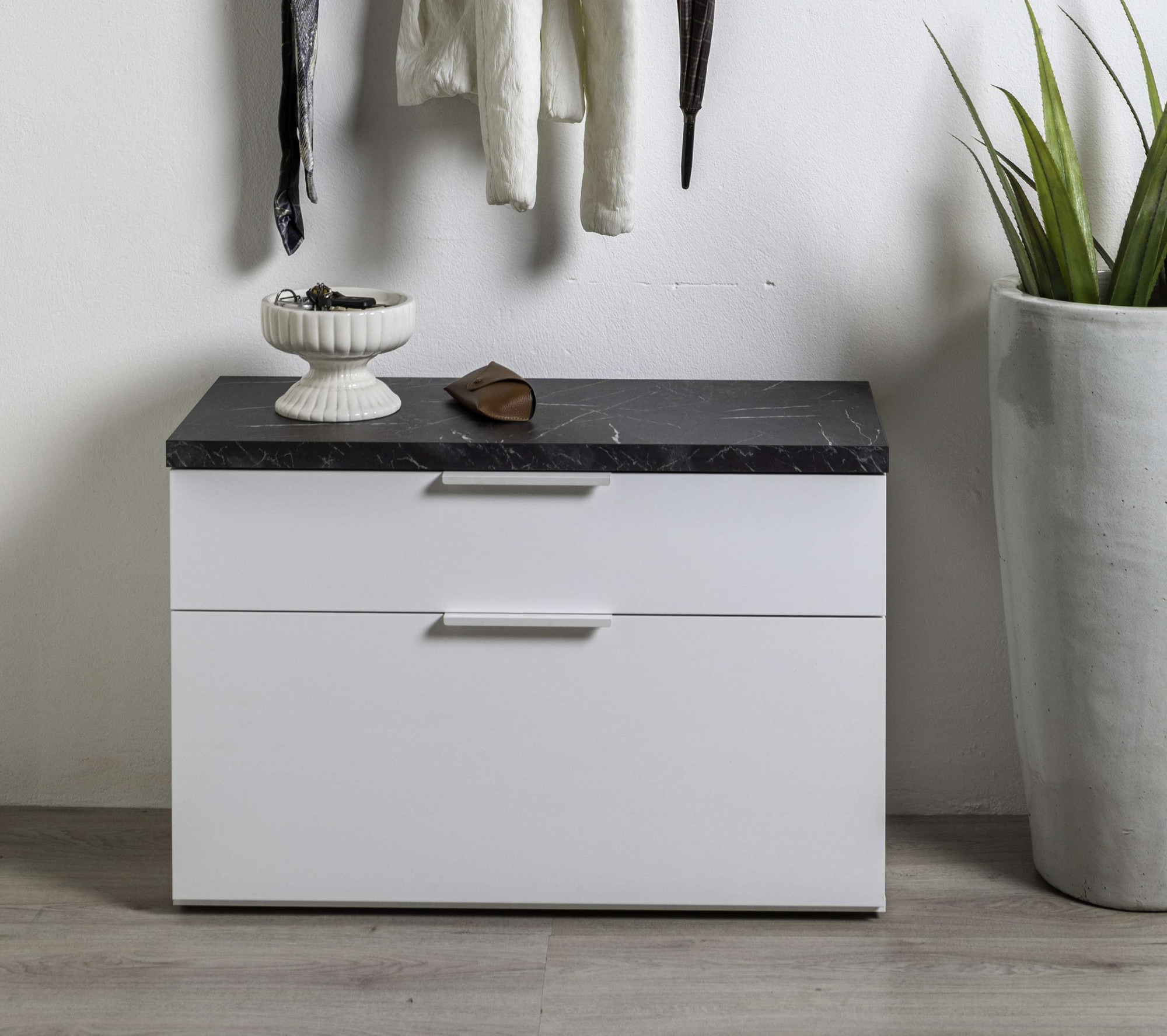 Composad Sitzbank »Schuhbank, Schuhschrankbank«, (1 St.), Mit 1 Schublade und 1 Klapptür