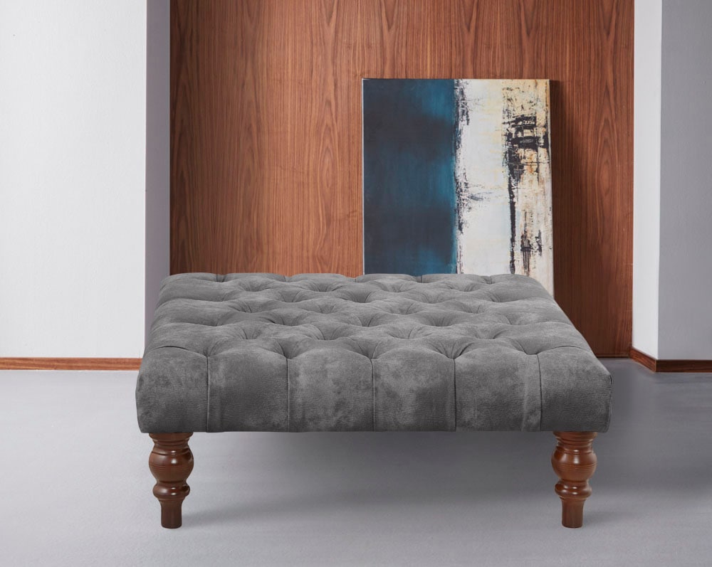 Home affaire Polsterhocker »Chesterfield«, mit Knopfheftung, auch in Leder
