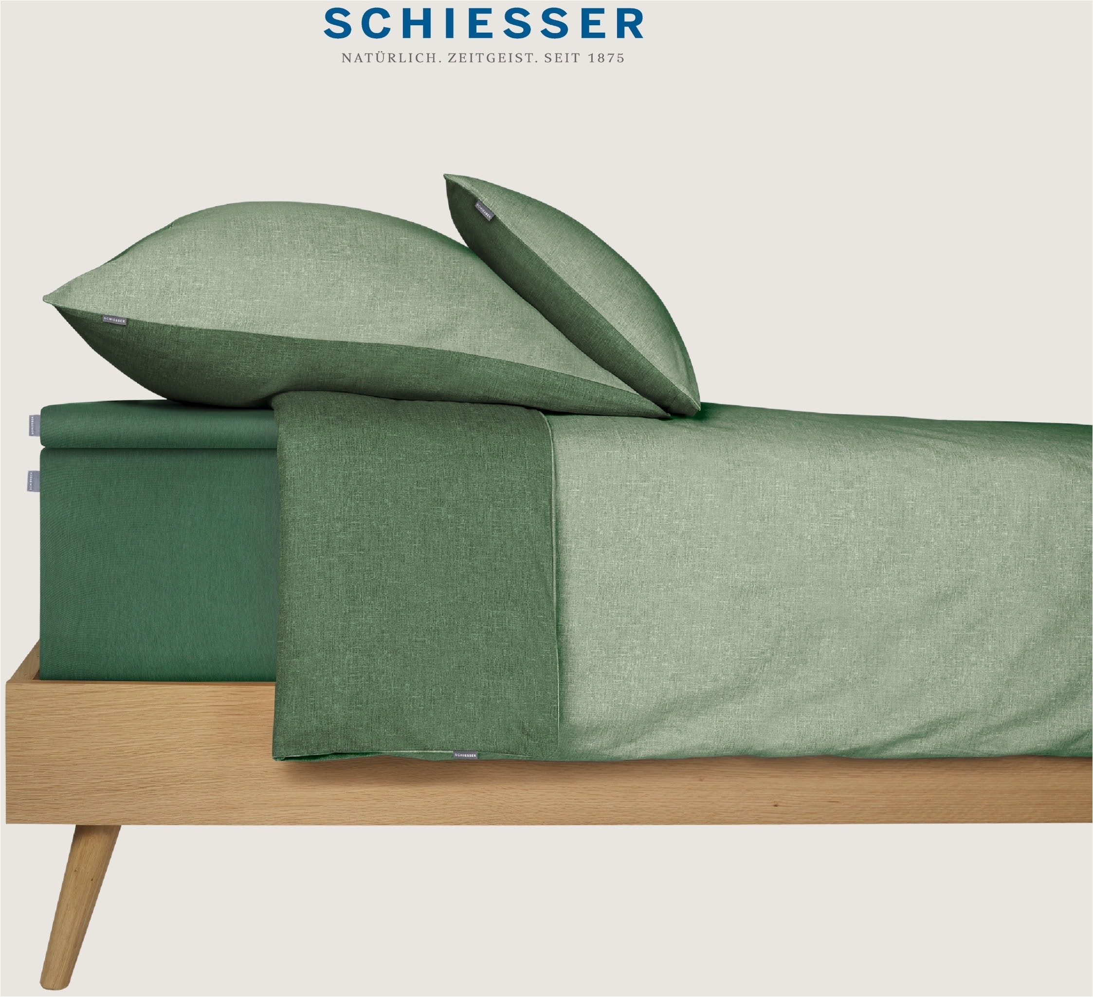 Schiesser Spannbettlaken »Flexi aus 95% Baumwolle und 5% Elastahan in Premium-Qualität«, für hohe Matratzen und Boxspringbetten geeignet, Made in Green