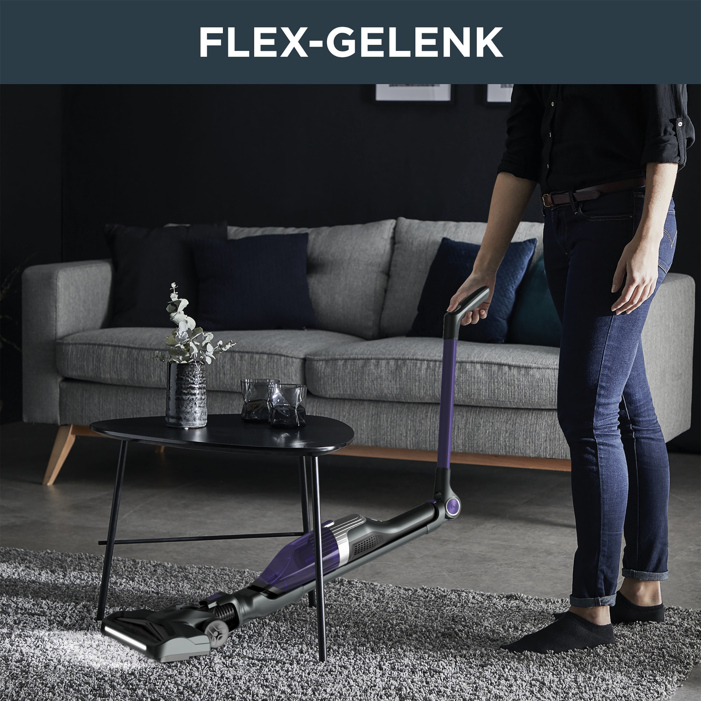 Rowenta Akku-Hand-und Stielstaubsauger »RH1238 Xtrem Compact«, leistungsstark, Bodenladestation, Multifunktionsreinigung, Flex-Gelenk