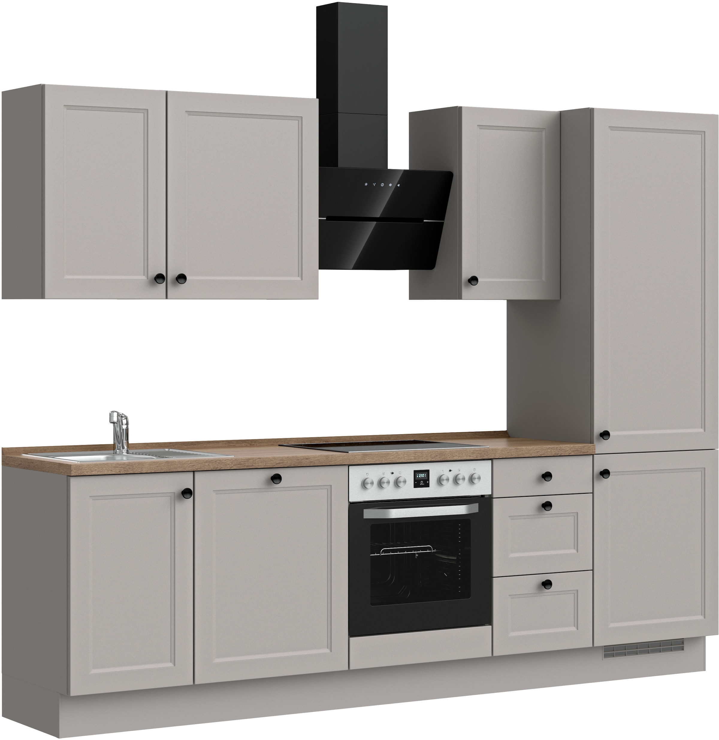 nobilia® Küchenzeile »"Cascada II"«, vormontiert, Breite 270 cm, Ausrichtung wählbar, wahlw. mit E-Geräten