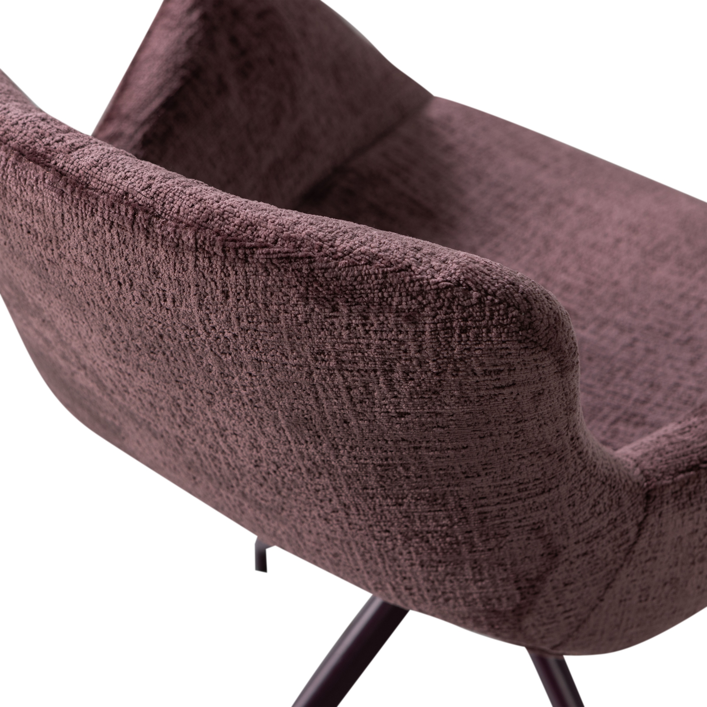 WOOOD Esszimmerstuhl »Eliva mit Grobstruktur-Velvetbezug und Metallgestell 58 x 82 x 58 cm« () Sehr hohe Verschleißfestigkeit, Drehmechanismus, Pfleiglicht