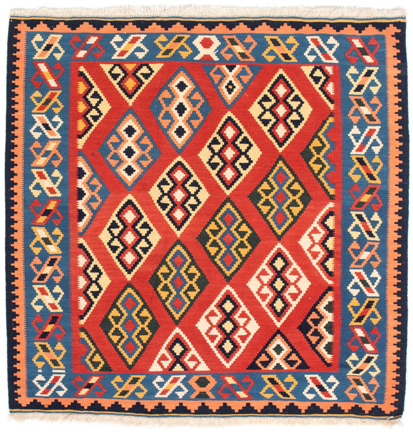 morgenland Wollteppich »Kelim - Oriental quadratisch - 105 x 104 cm - dunke günstig online kaufen