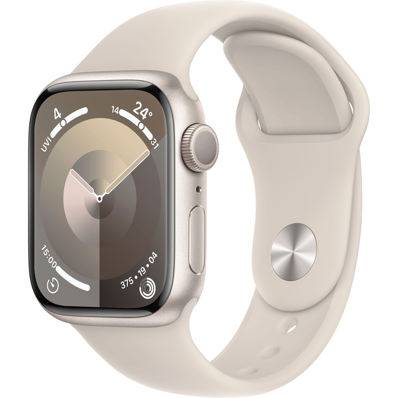 APPLE Smartwatch »Watch Series 9 Aluminium« (4, 1 cm / 1, 69 ′′) Watch OS 10;EKG;Blutsauerstoff App;Herzfrequenz Polarstern die Smartwatch kann nur...