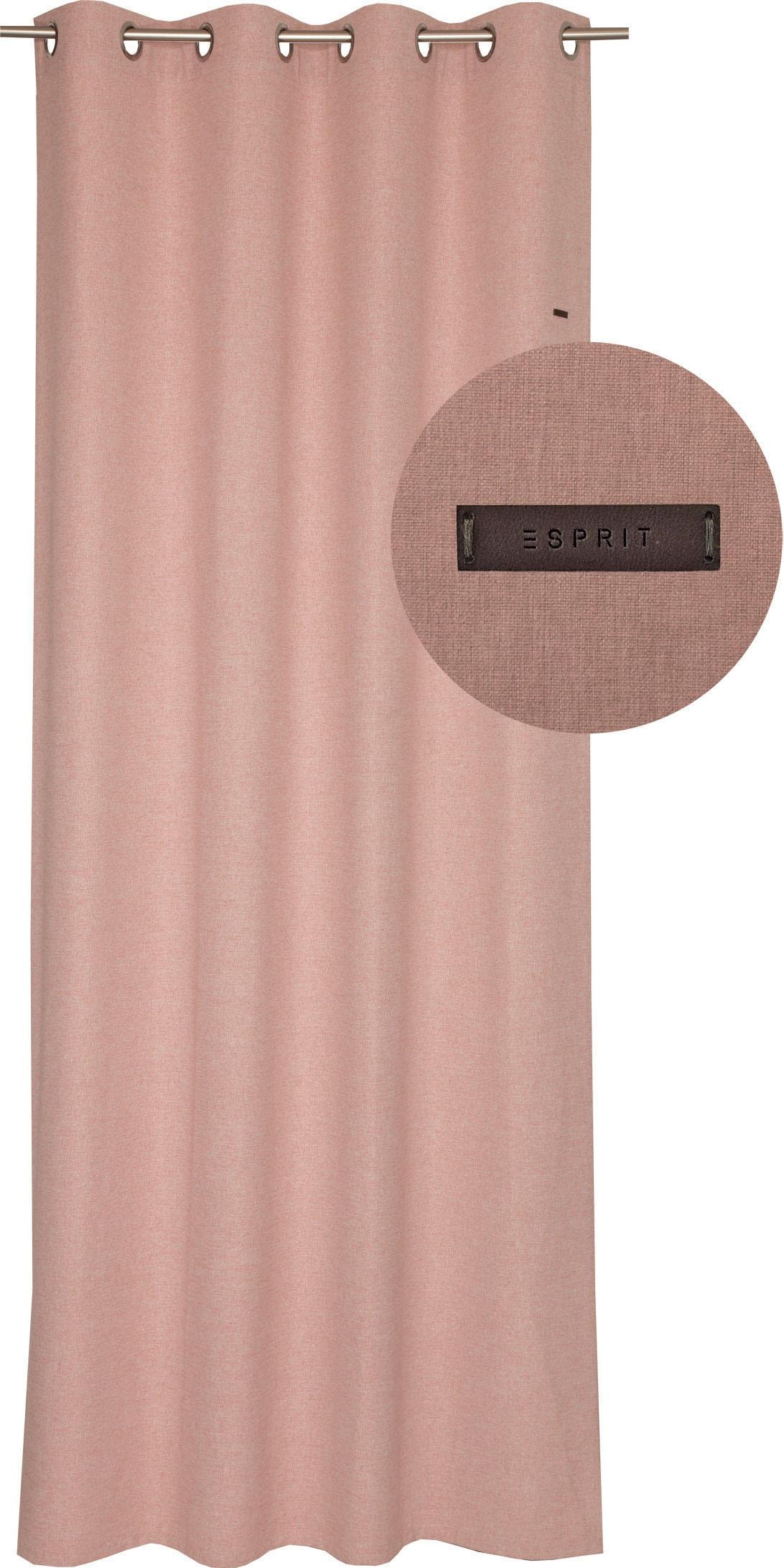 Esprit Vorhang »Harp«, (1 St.), HxB: 250x140, Blickdicht, mit Lederlabel, (BxH) 140 x 250 cm