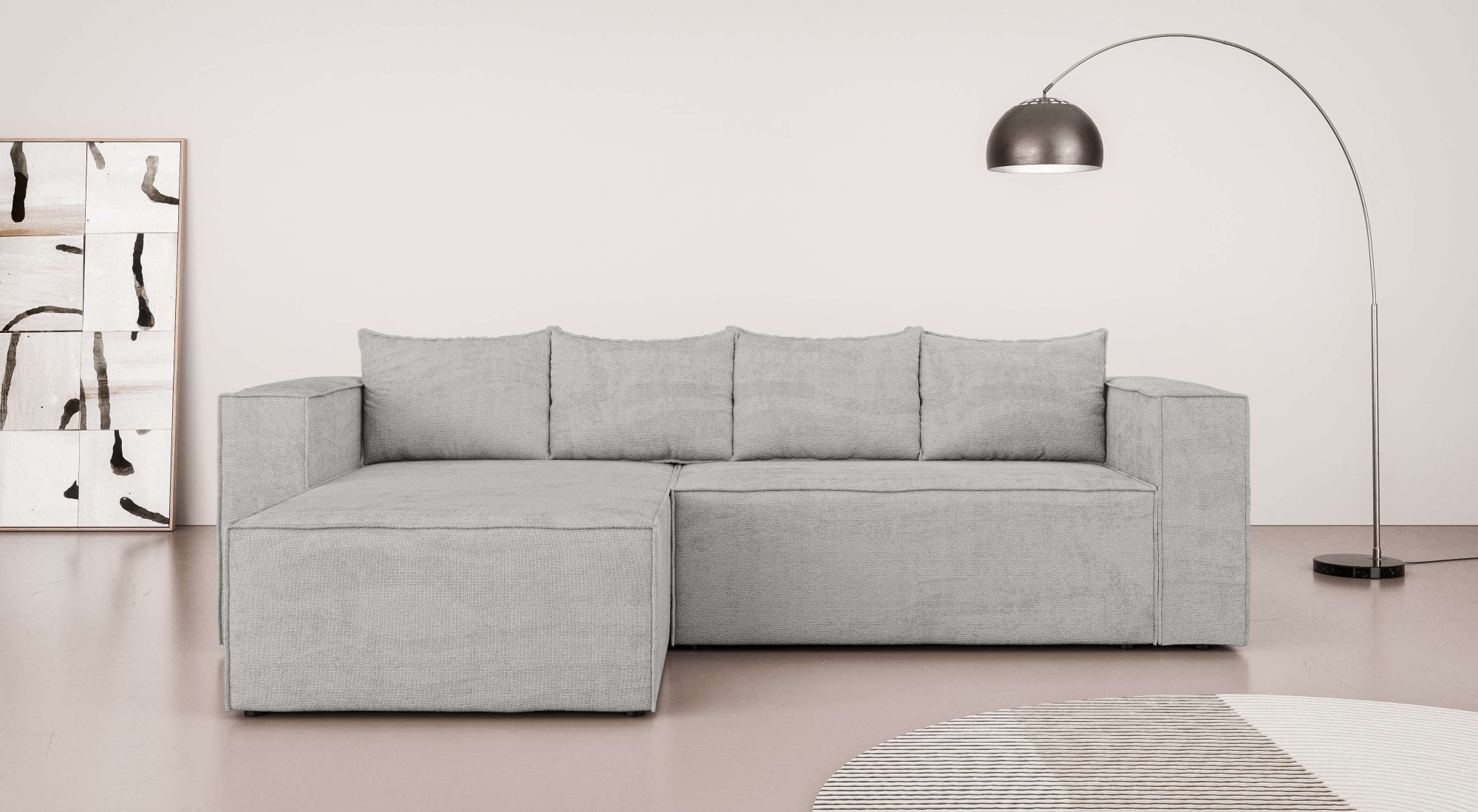 Home affaire Ecksofa »LINCOLNVILLE mit Bettfunktion und Bettkasten, Maße B/ günstig online kaufen