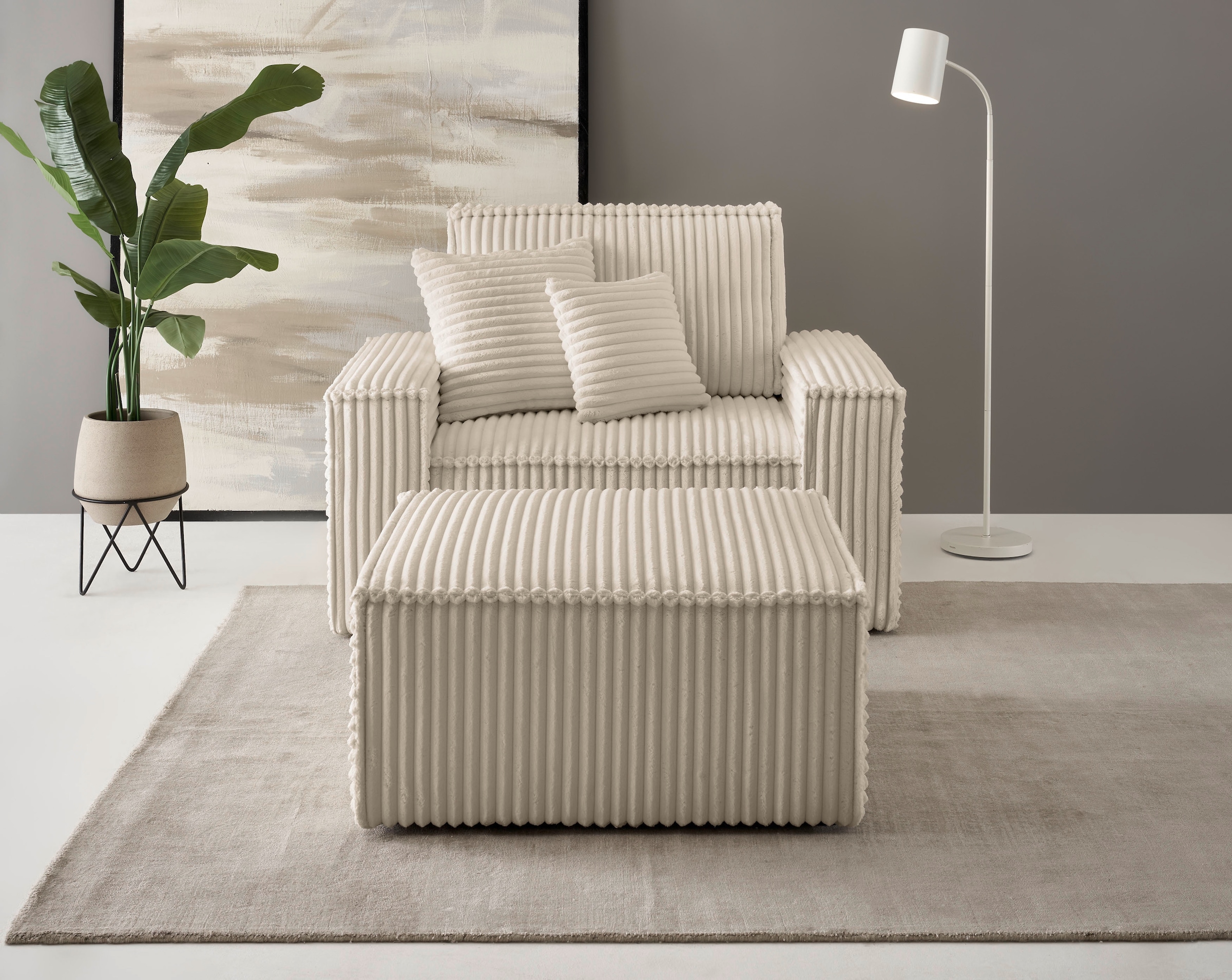 andas Loveseat »Finnley«, (2 St.), Loveseat und Hocker im Set, passend zur günstig online kaufen