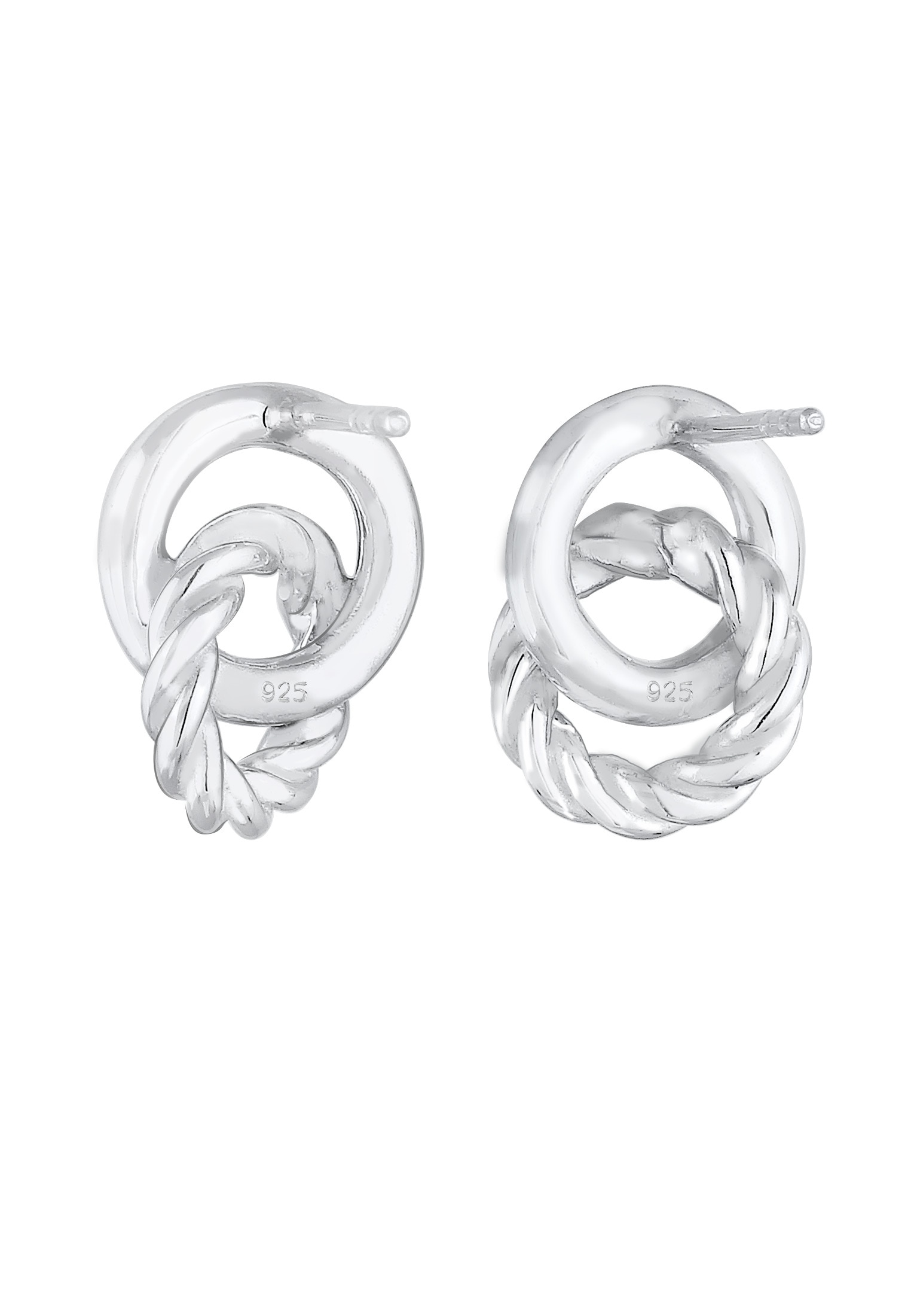 Elli Paar Ohrstecker »Ohrstecker Kreis Knoten 925 Sterling Silber«