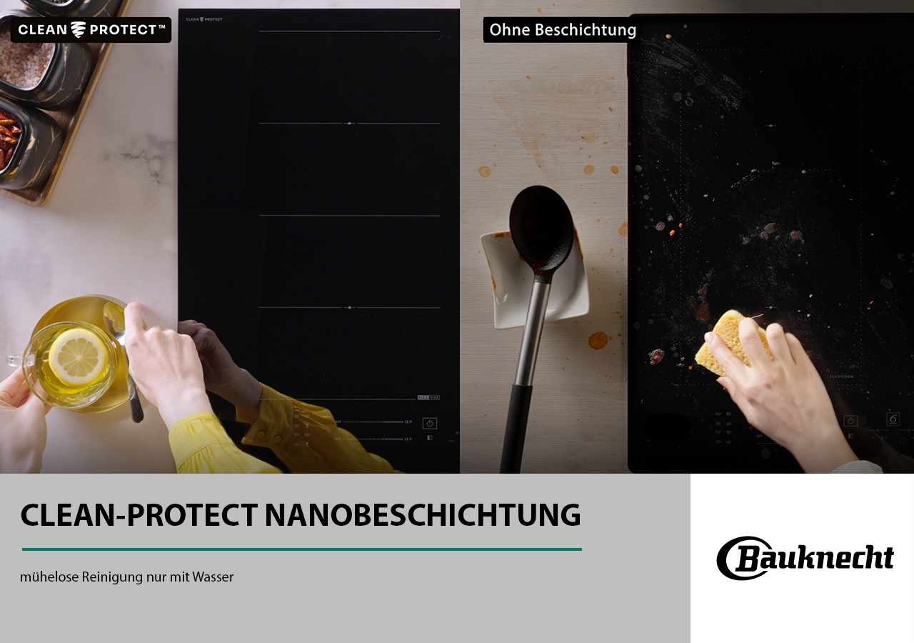 BAUKNECHT Induktions-Kochfeld »BS 3560B CPNE«, CleanProtect - mühelose Reinigung nur mit Wasser