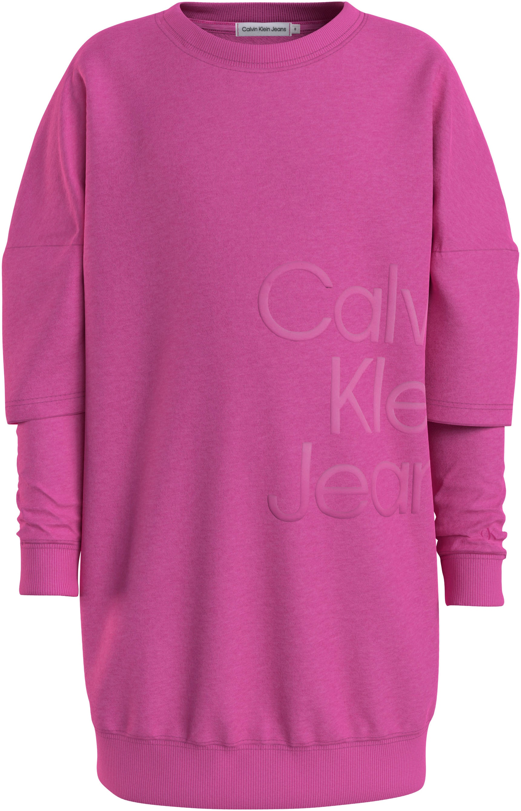 Calvin Klein Jeans Sweatkleid »PUFF HERO LOGO LS HOODIE DRESS«, für Kinder bis 16 Jahre