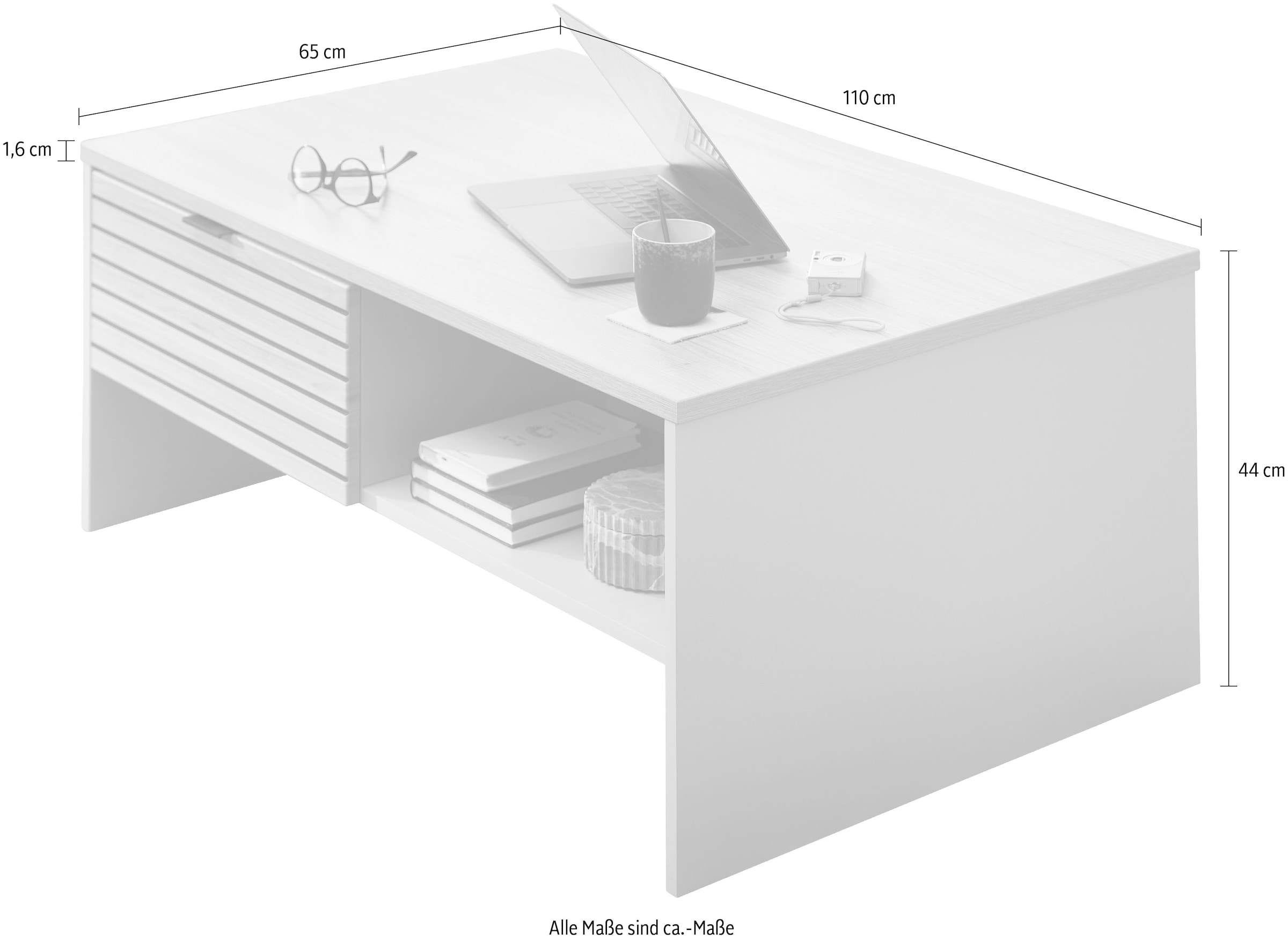 Innostyle Couchtisch »INA Couchtisch, 110 x 44 x 65 cm (B/H/T)« 1 Stk. tlg.