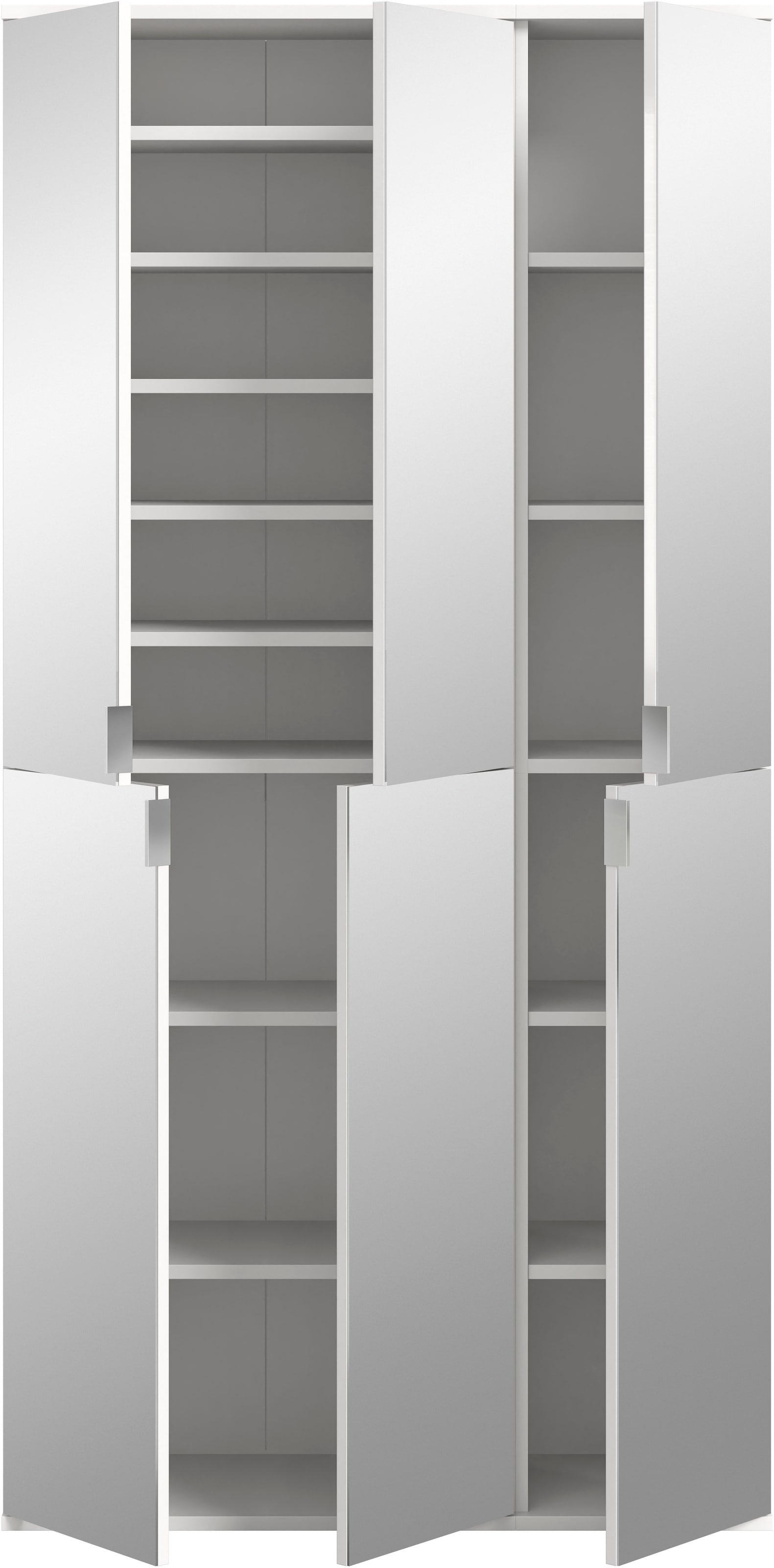 INOSIGN Garderoben-Set »Trondheim, 91 cm, best. aus 2 Schränken, 6 Spiegeltüren, 15 Fächer«, (Set, 2 St.), inkl. ausziehbarer Kleiderstange, Garderobenschrank, Kleiderschrank