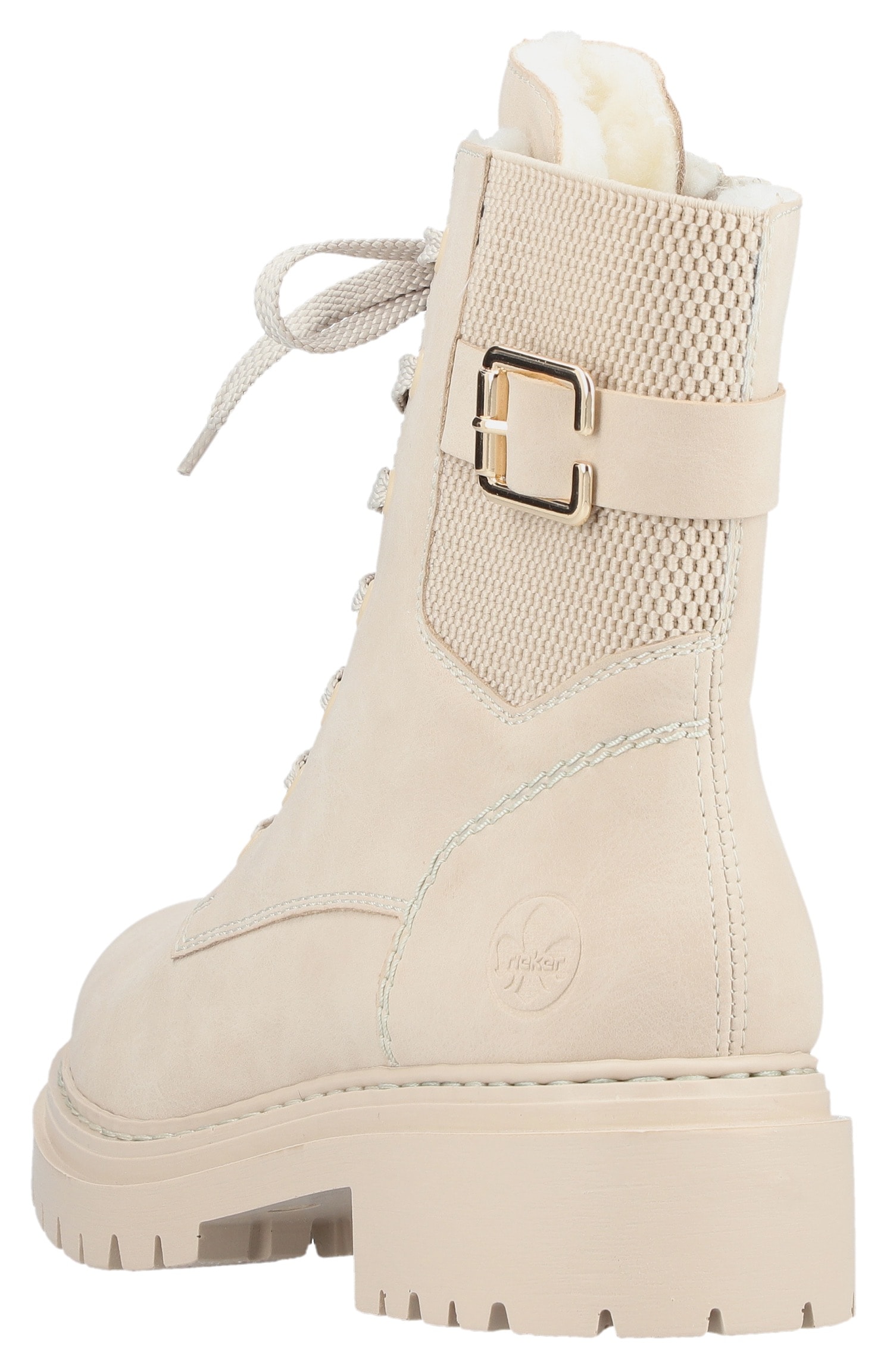 Rieker Winterstiefelette, Schnürstiefelette, Schnürboots, Profilsohle mit Stretch am Schaft